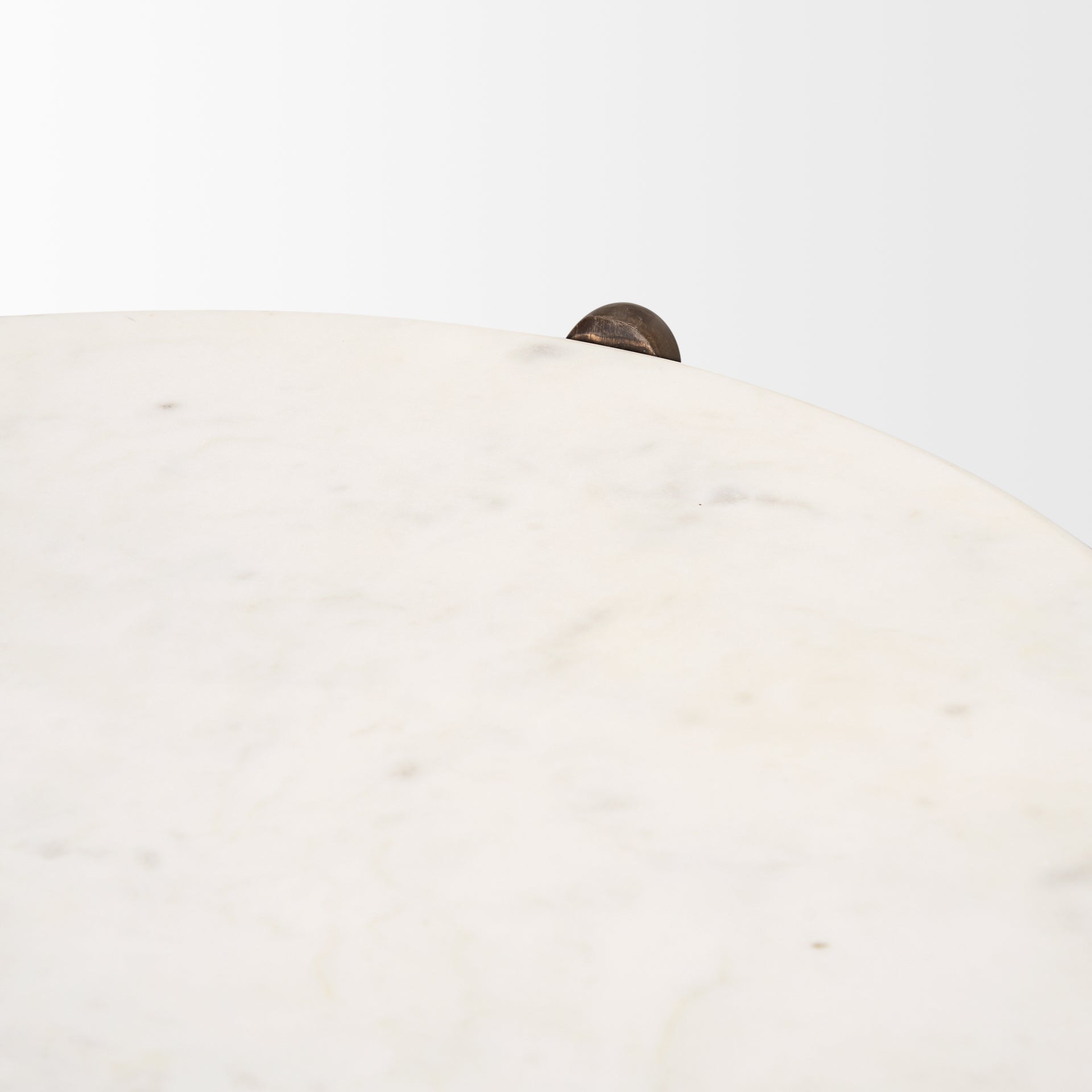 Rumer Dark Brown Wood w/ White Marble Side Table