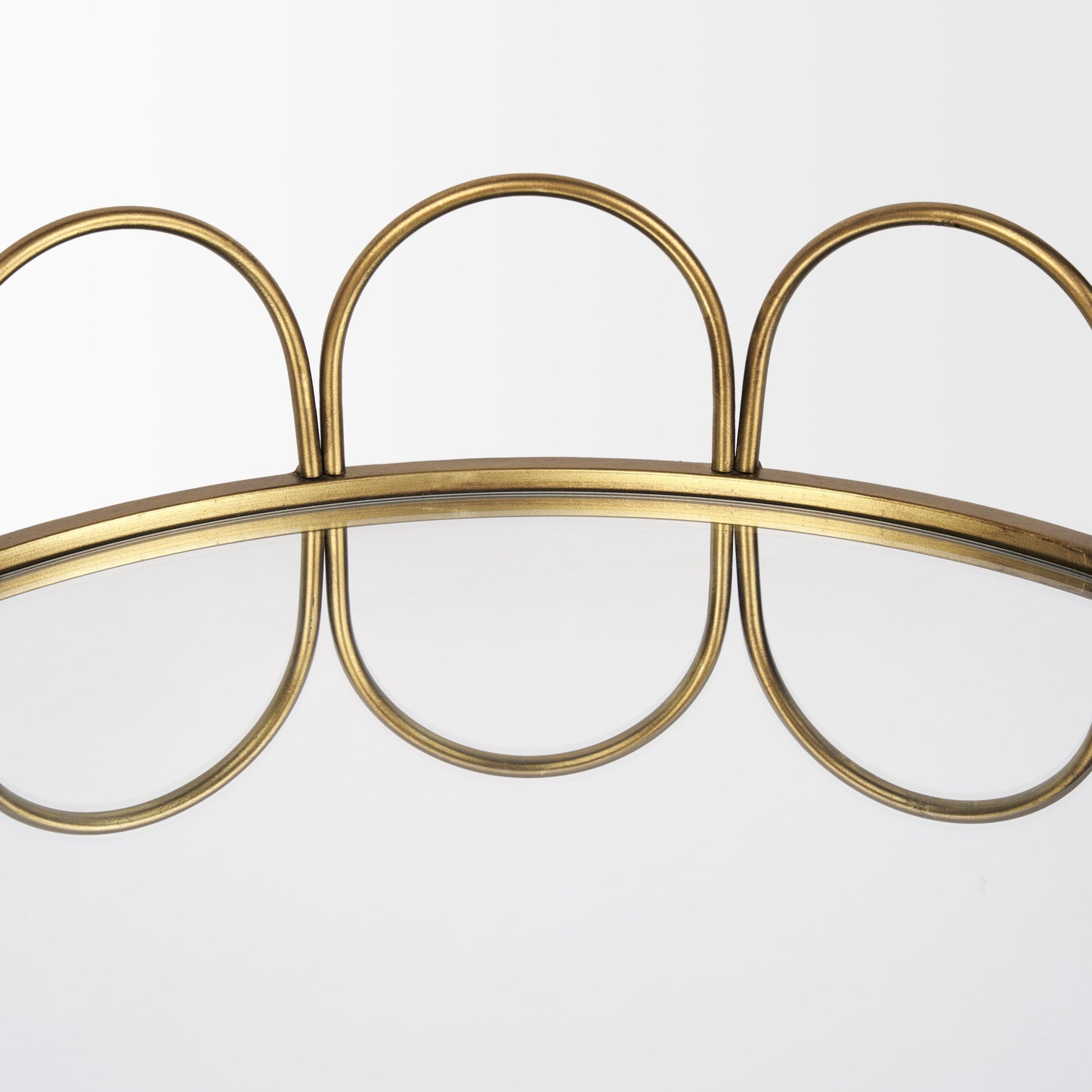 Lenore Round Metal/Mirror Tray Gold (Set of 2)