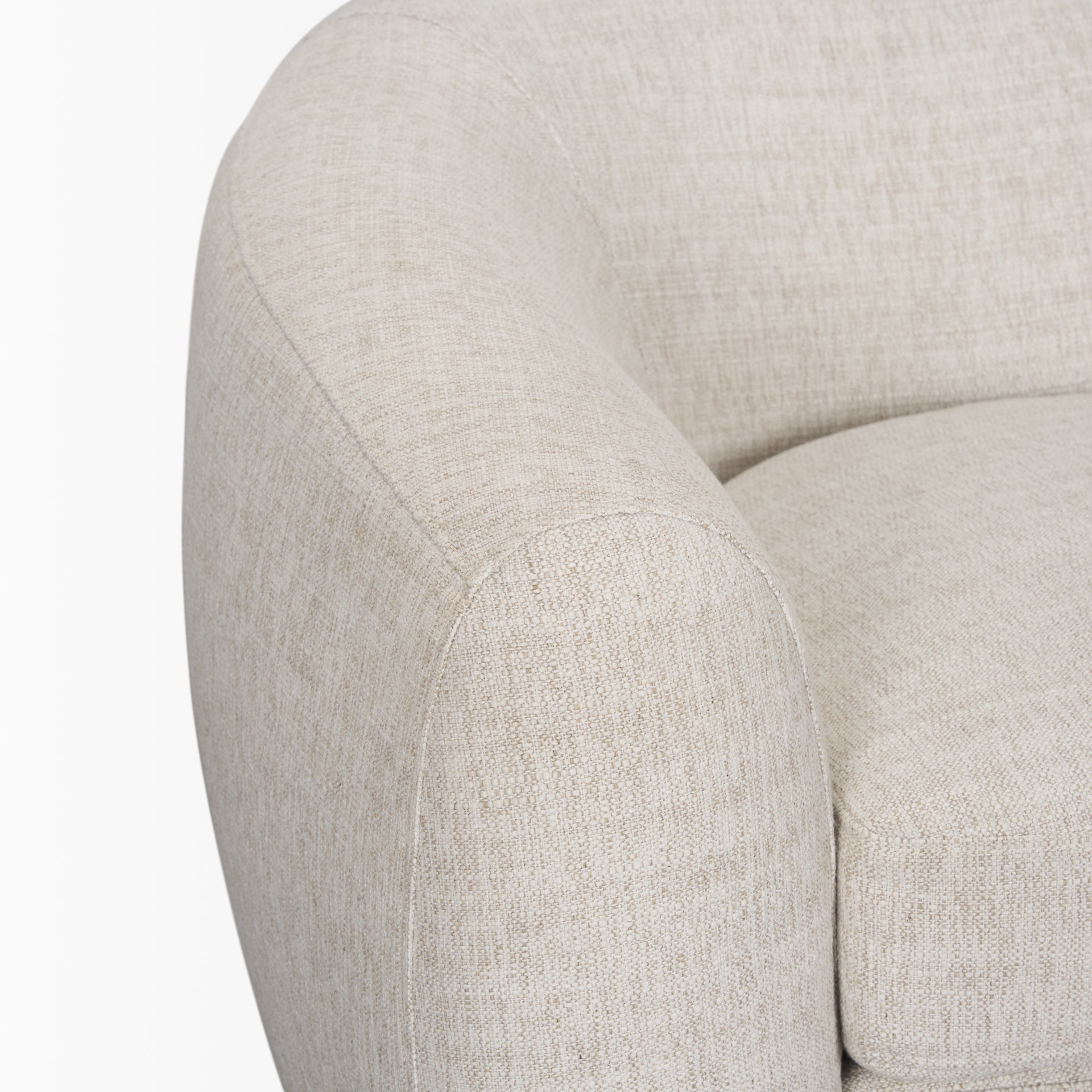 Valentina Accent Chair Cream Fabric | Brown Wood - accent-chairs