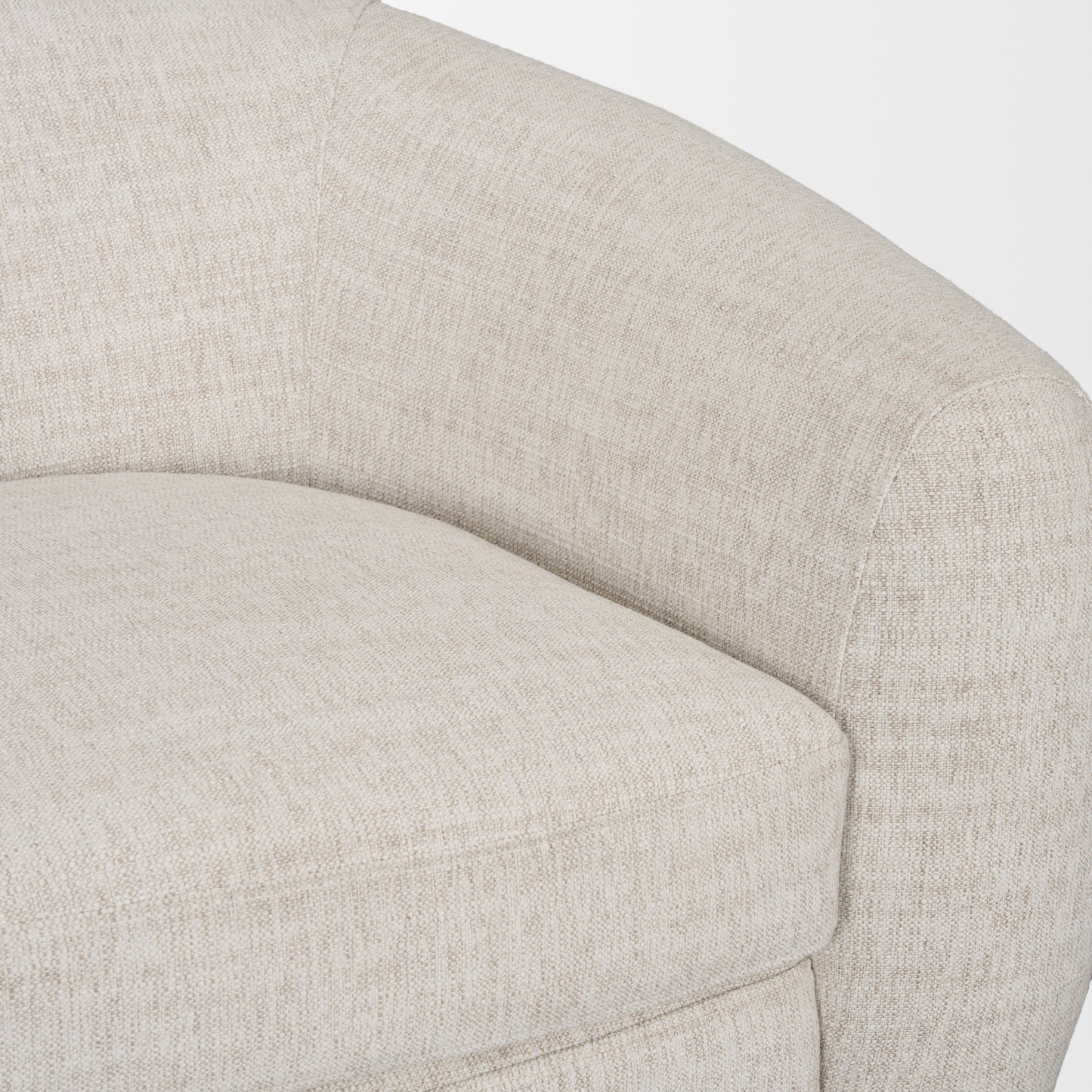 Valentina Accent Chair Cream Fabric | Brown Wood - accent-chairs