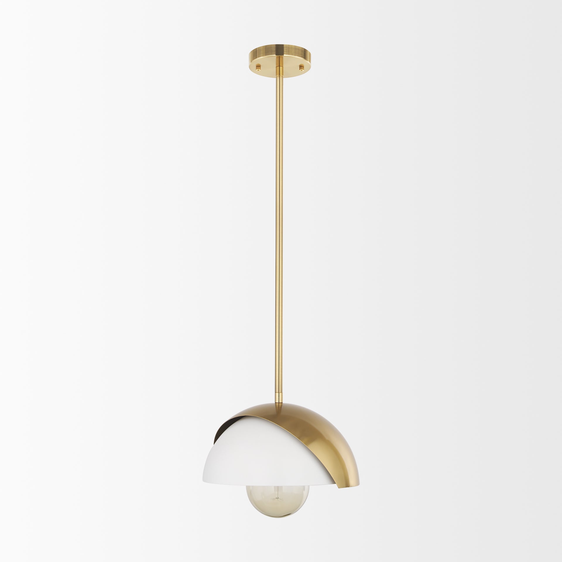 Cybill Pendant Matte White | Gold Metal - pendant-light