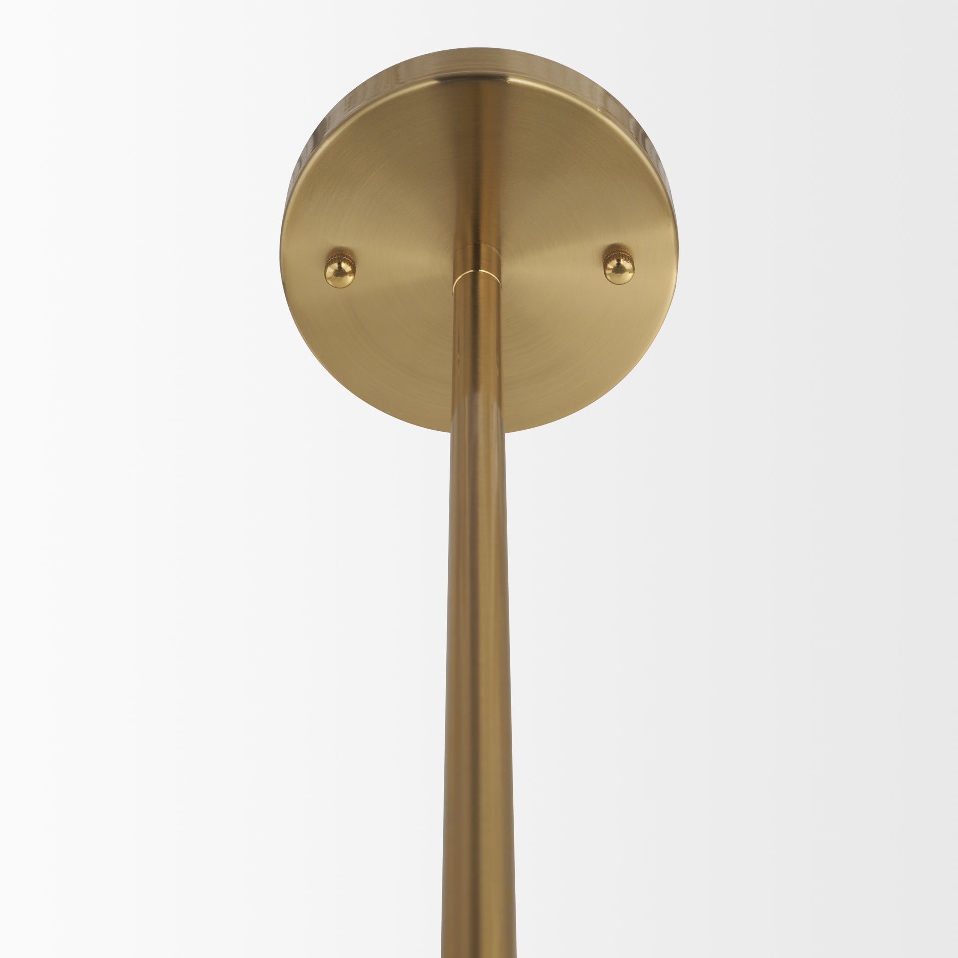 Cybill Brushed Brass w/ White Metal Shade 1-Light Wall Pendant