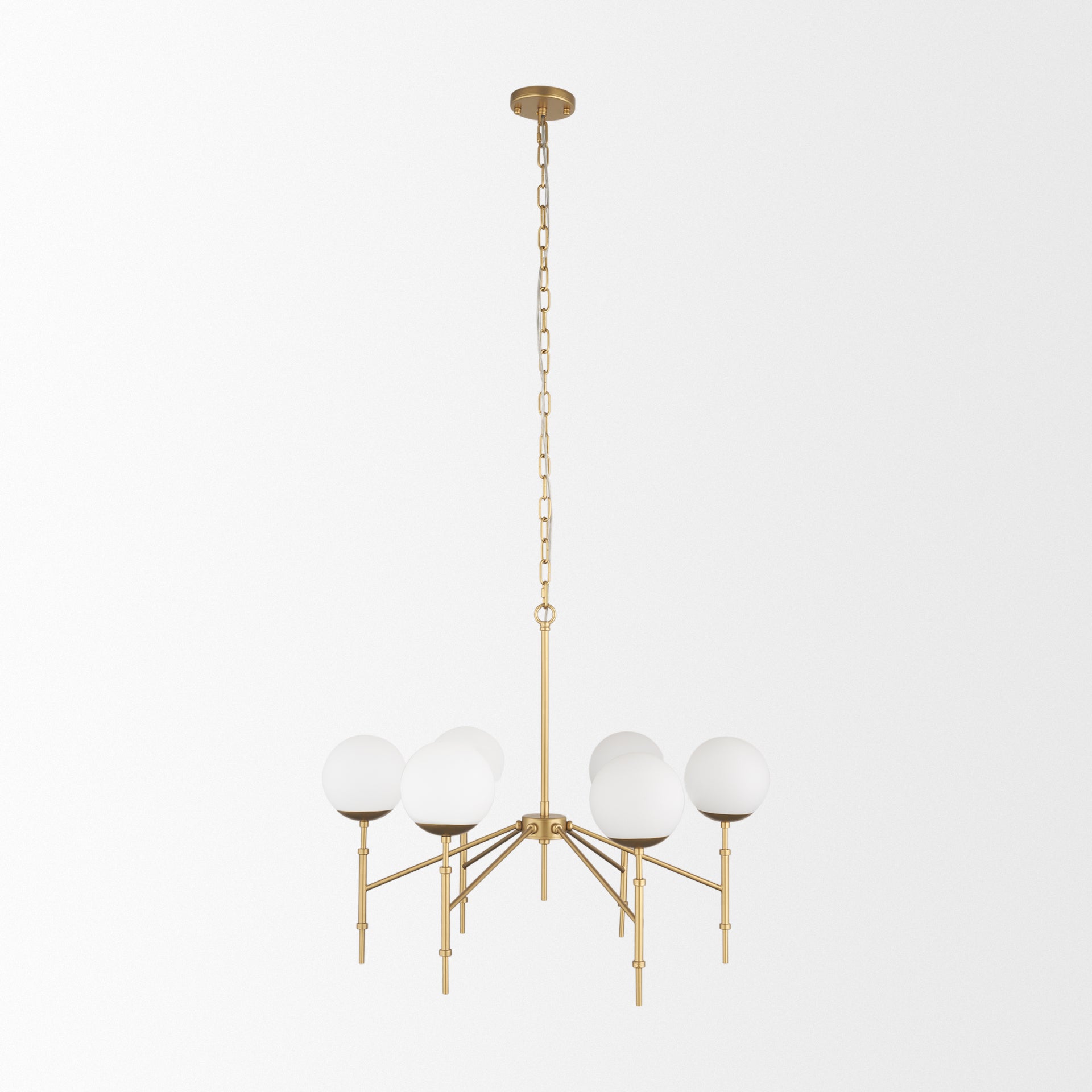 Edie Chandelier Gold Metal | 6 Light - chandeliers