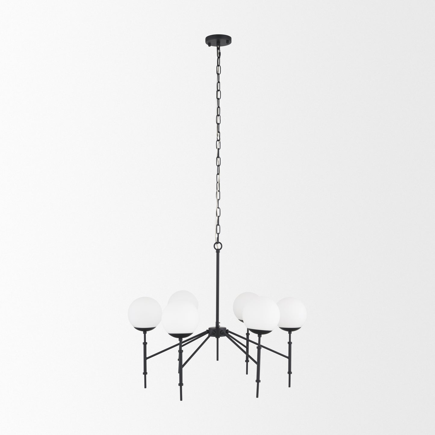 Edie Chandelier Matte Black | 6 Light - chandeliers