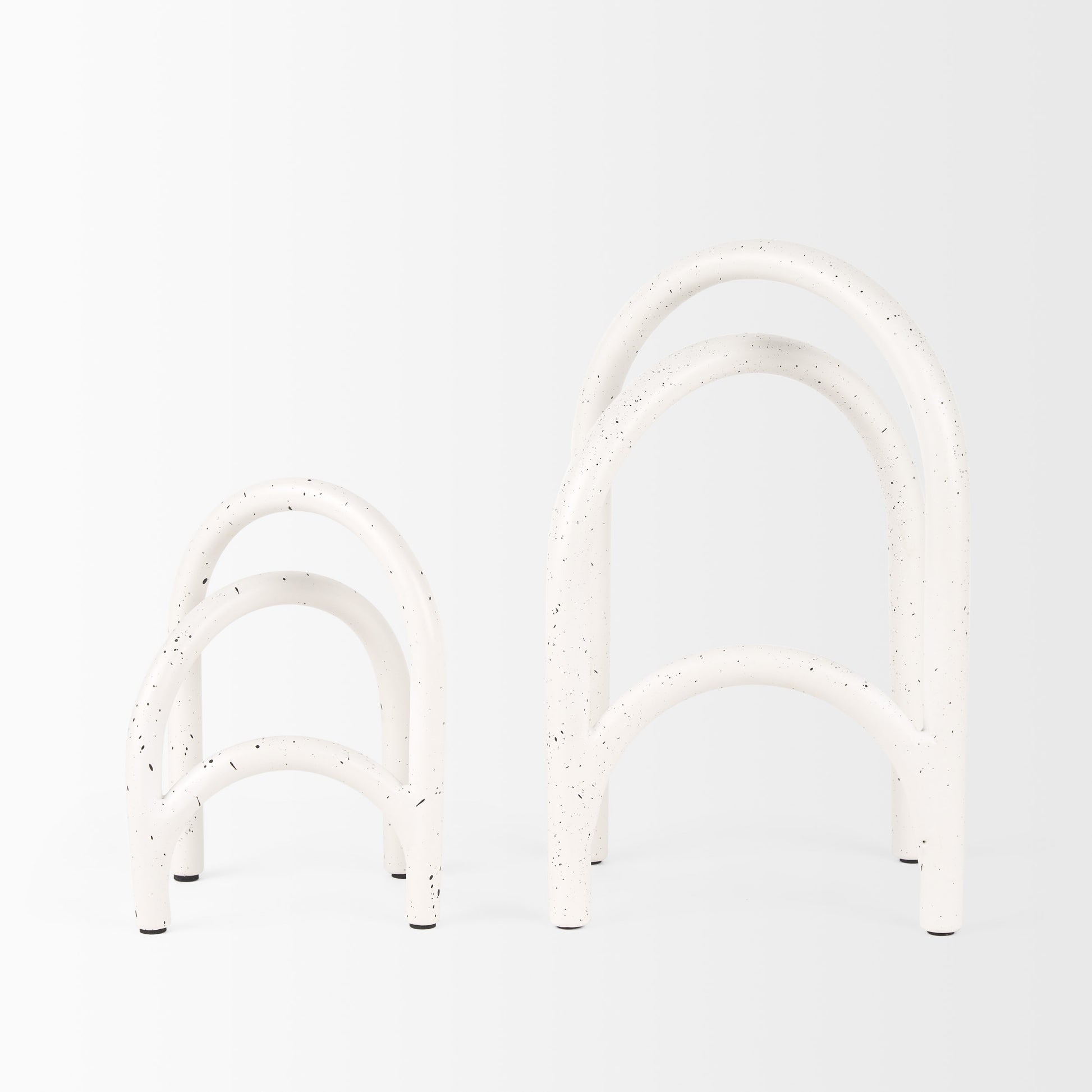Springe White & Gray Speckled Arch Decorative Object (Set of 2)