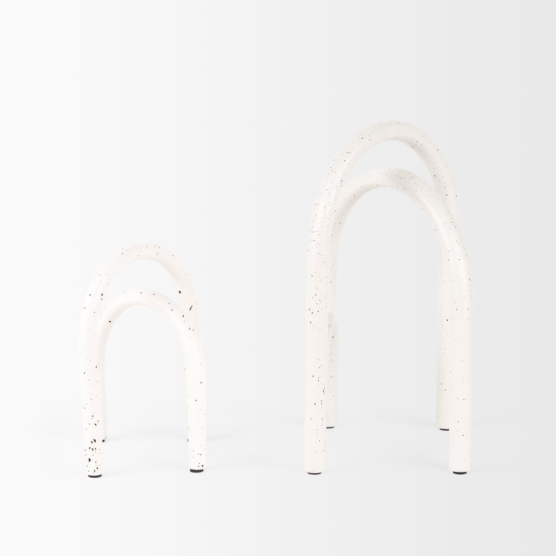 Springe White & Gray Speckled Arch Decorative Object (Set of 2)