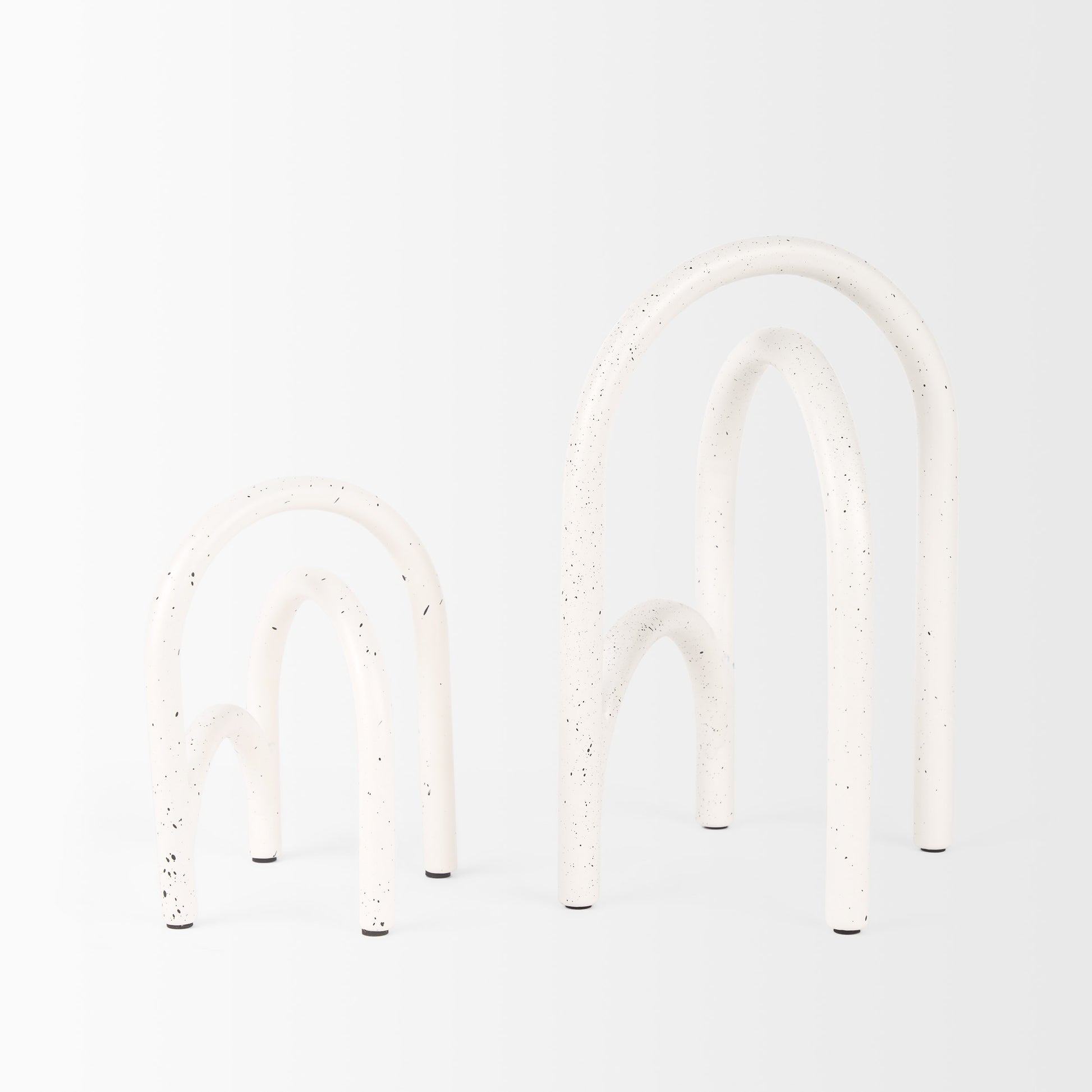 Springe White & Gray Speckled Arch Decorative Object (Set of 2)