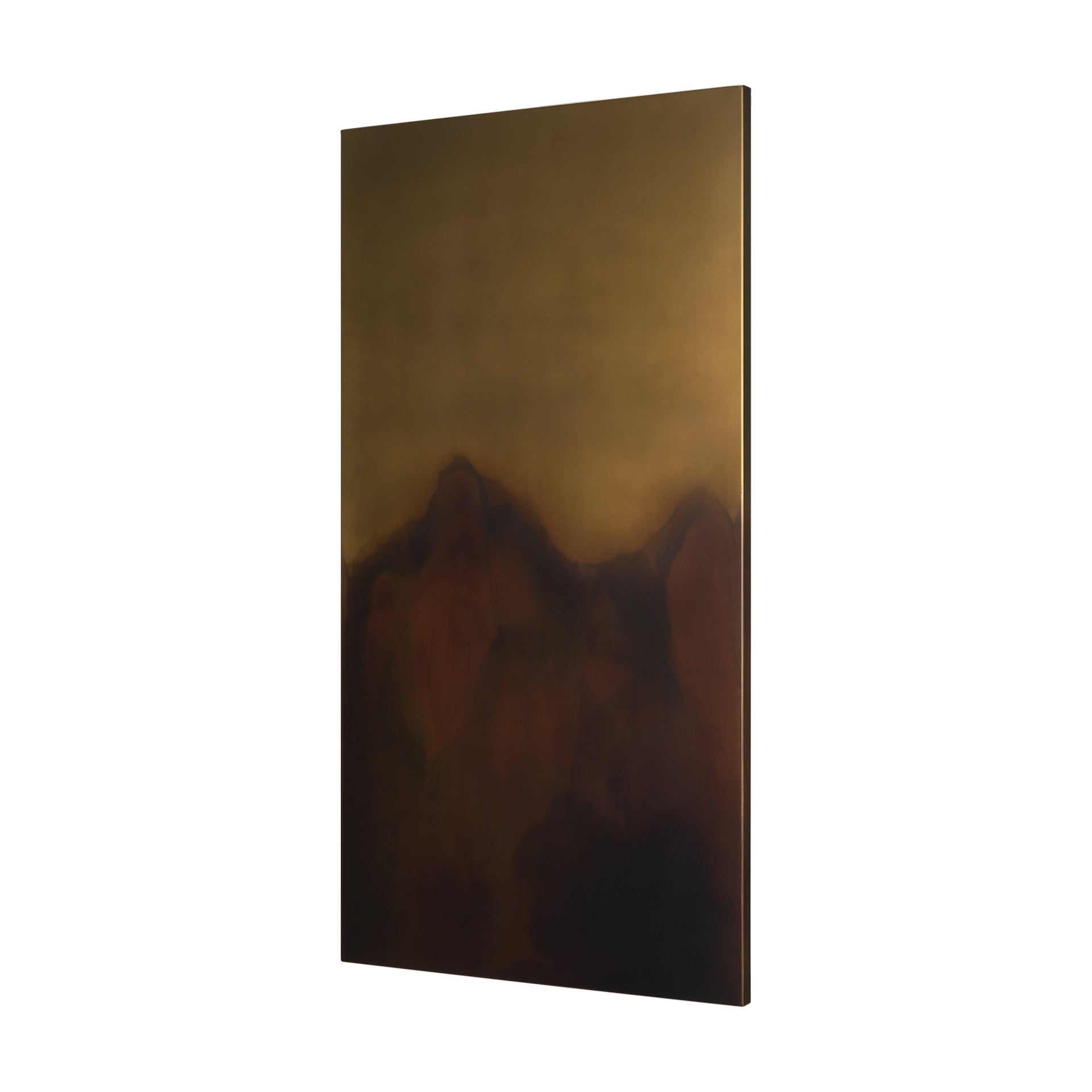 Rios Gold and Red Painted w/ Acid Wash Metal Wall Art