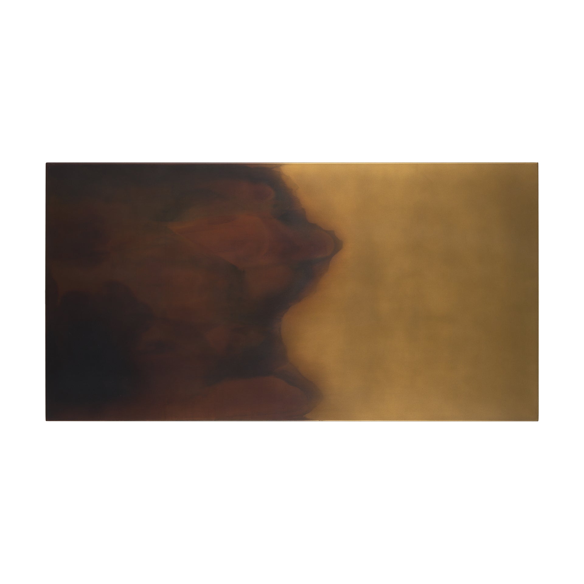 Rios Gold and Red Painted w/ Acid Wash Metal Wall Art