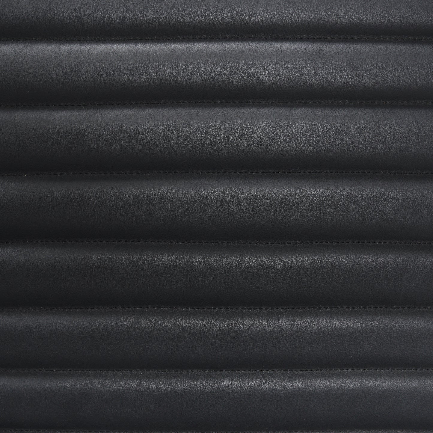 Grosjean Black Leather w/ Black Metal Frame Accent Chair