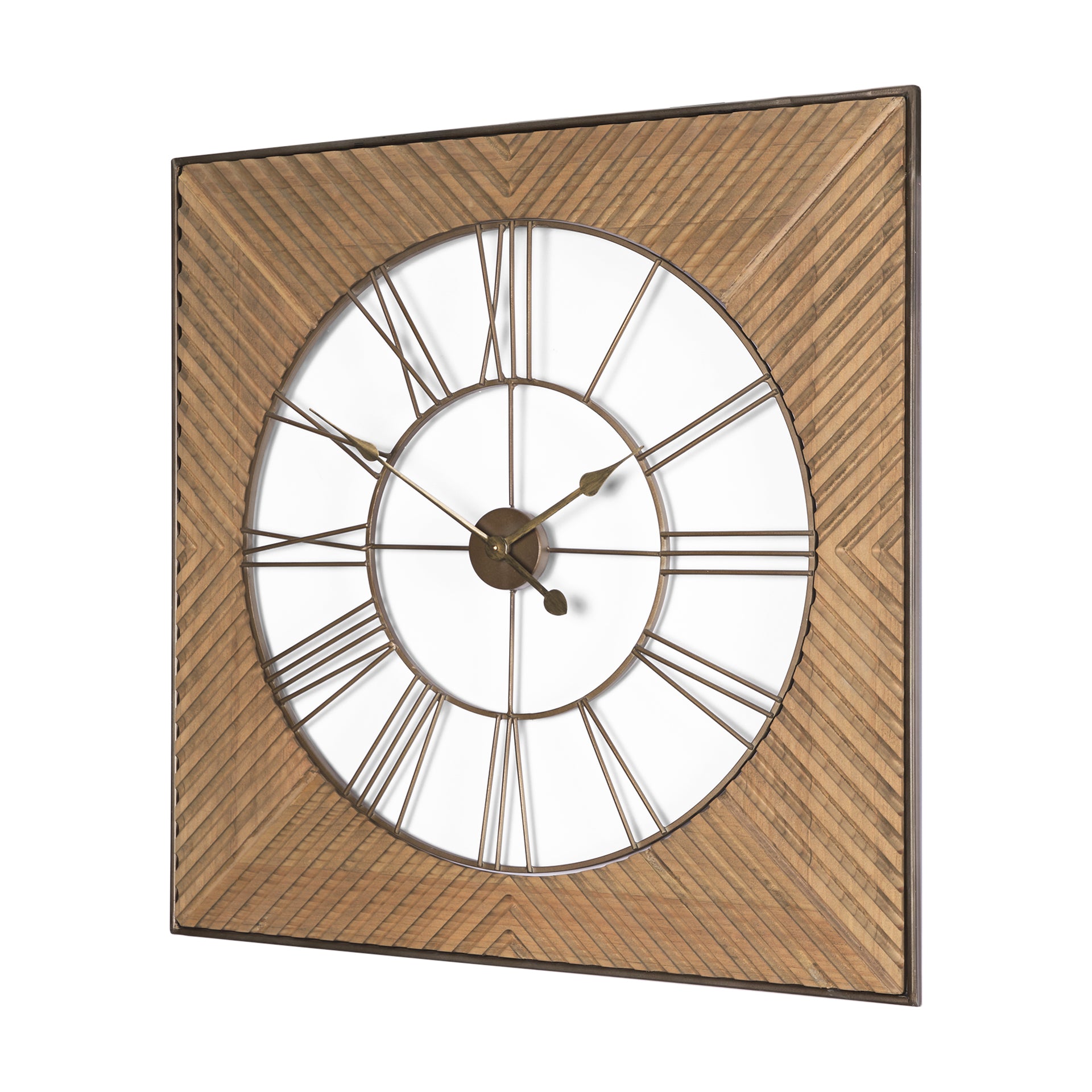 Rondell Wall Clock Gold Metal | Wood - wall-clocks