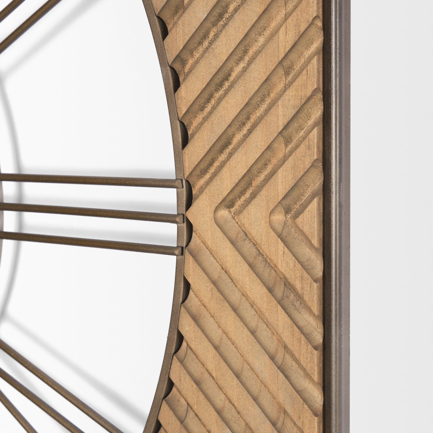 Rondell Wall Clock Gold Metal | Wood - wall-clocks