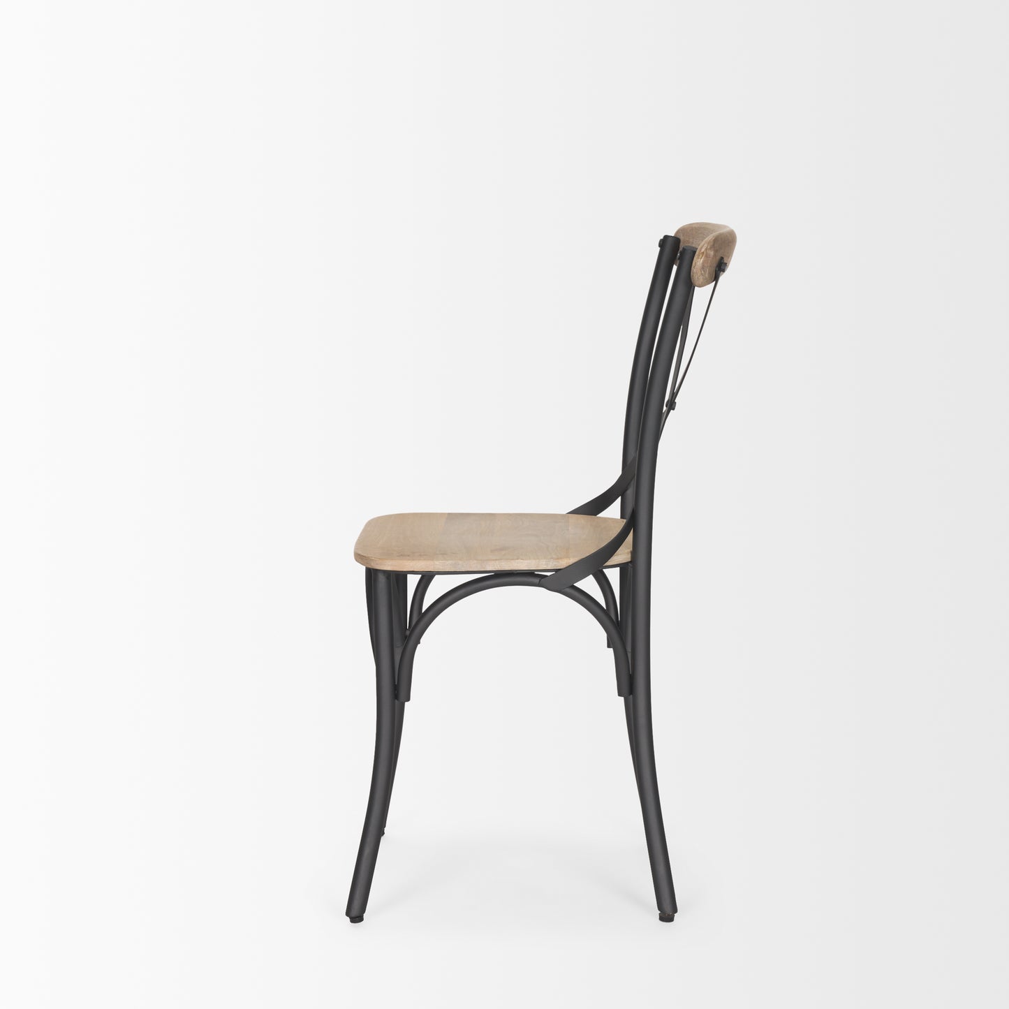 Etienne Dining Chair Light Brown | Gunmetal