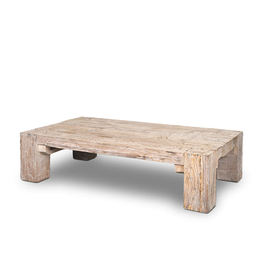 McArthur Rectangular Reclaimed Wood W/ White Wash Coffee Table