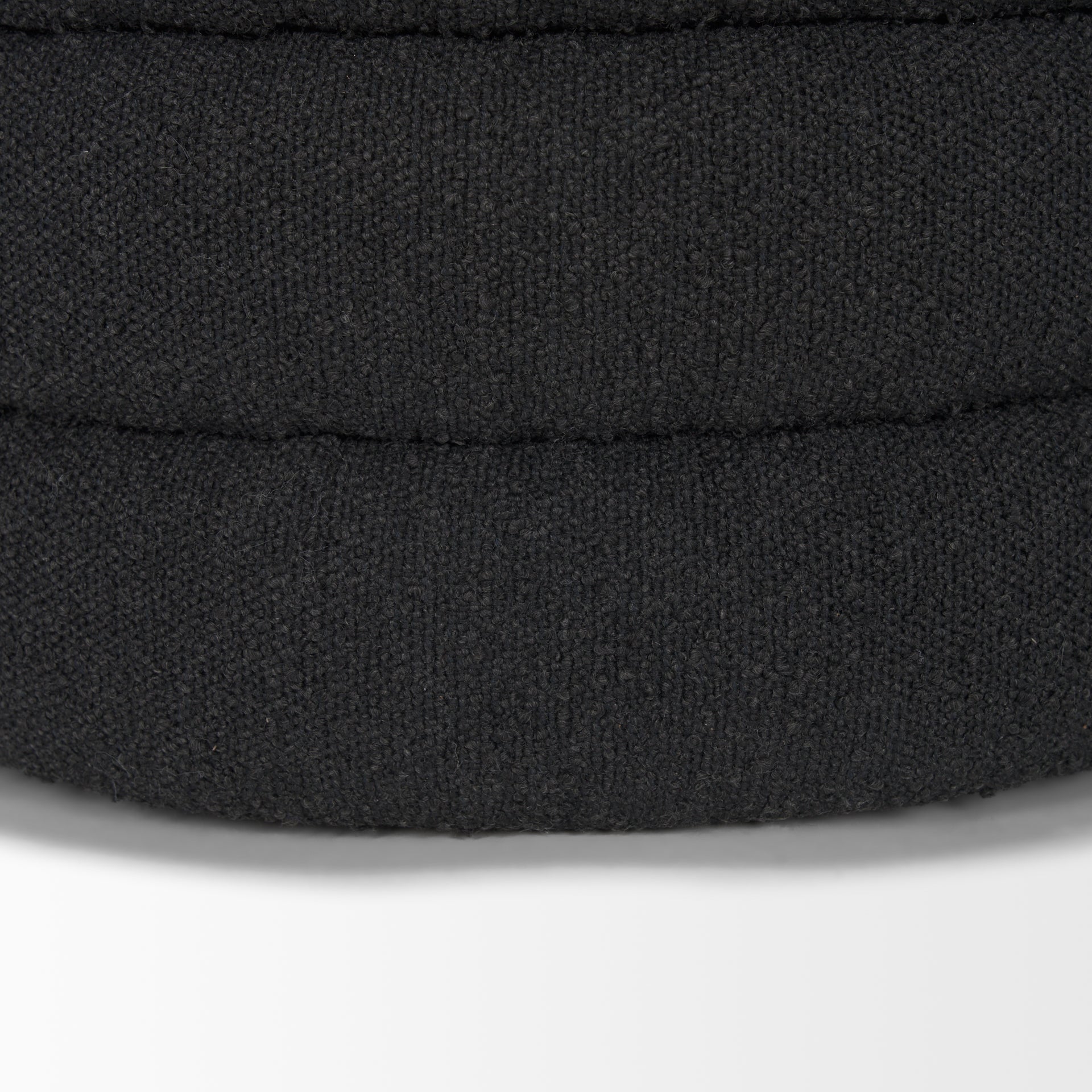 Elise Black Boucle Upholstered Storage Ottoman
