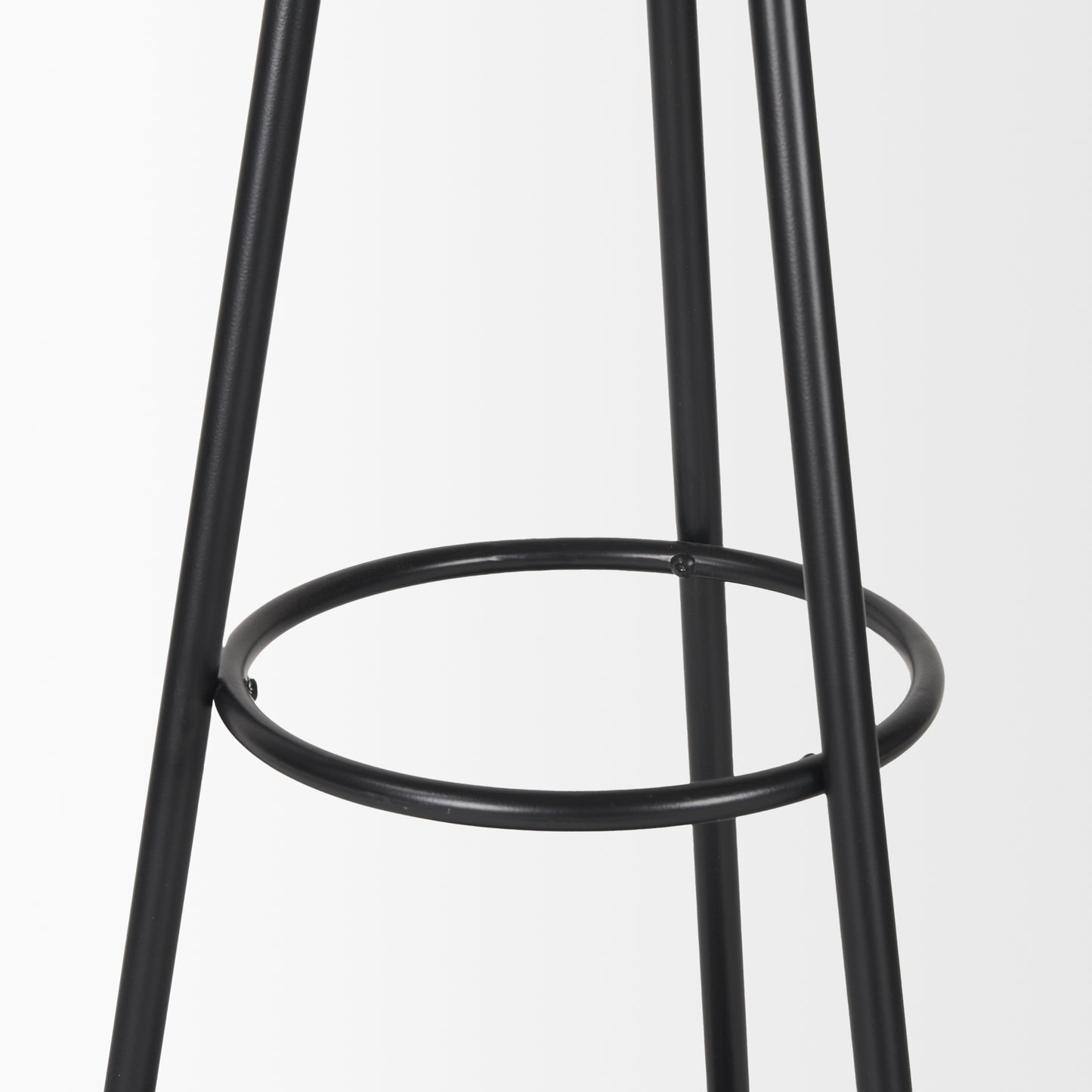 Everett Matte Black Metal w/ Two Metal Shelves Coat Rack