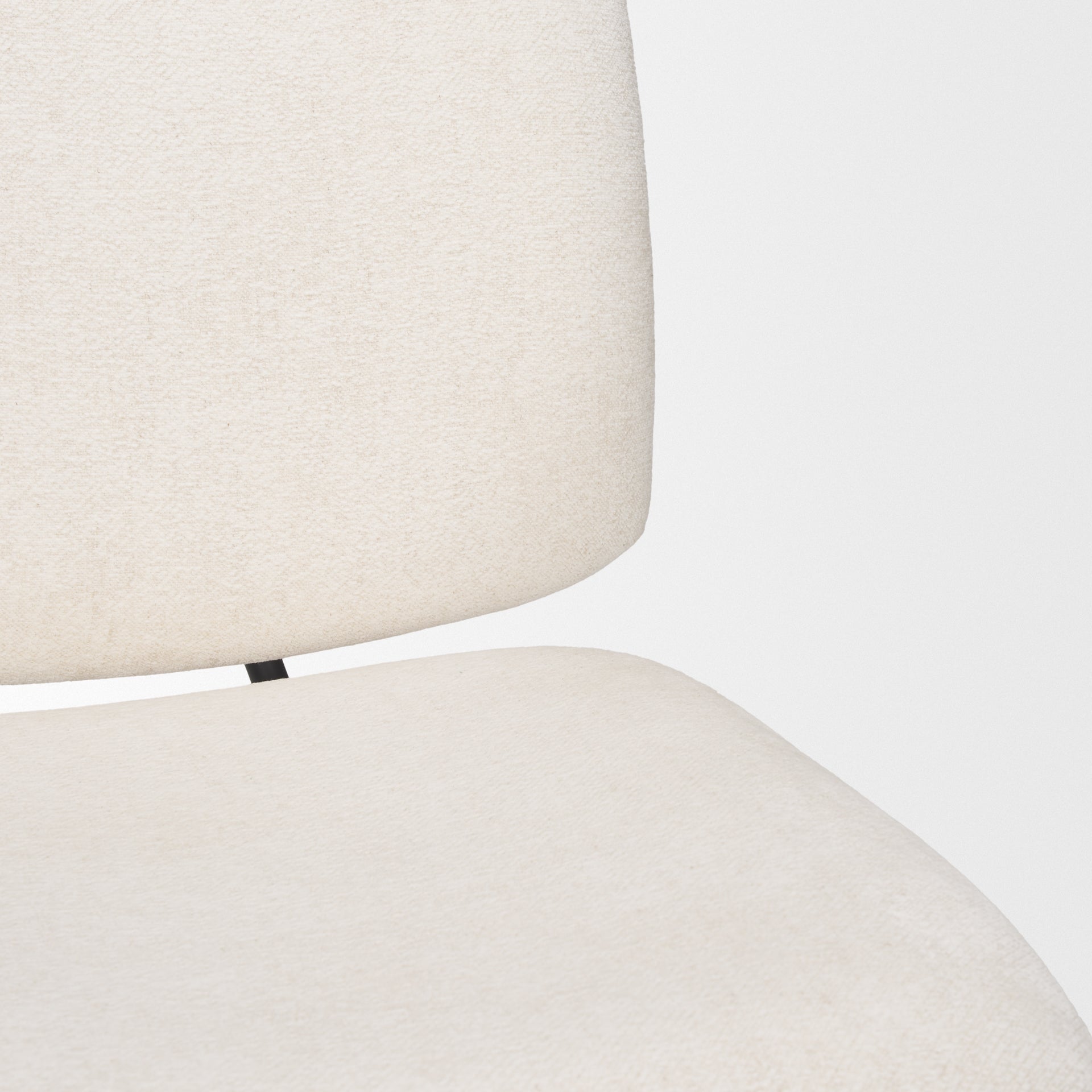 Nora Accent Chair Cream | Black Metal - accent-chairs