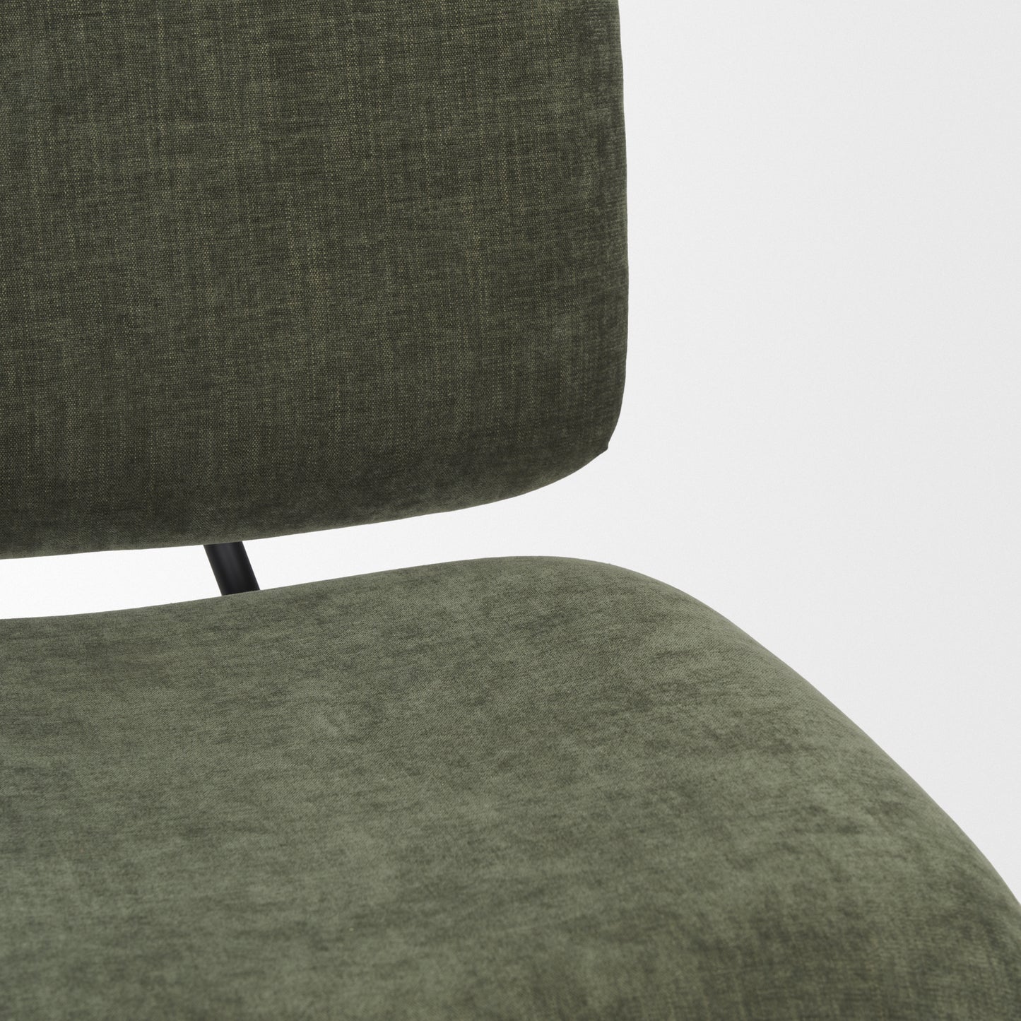 Nora Forest Green Fabric w/ Matte Black Metal Legs Accent Chair