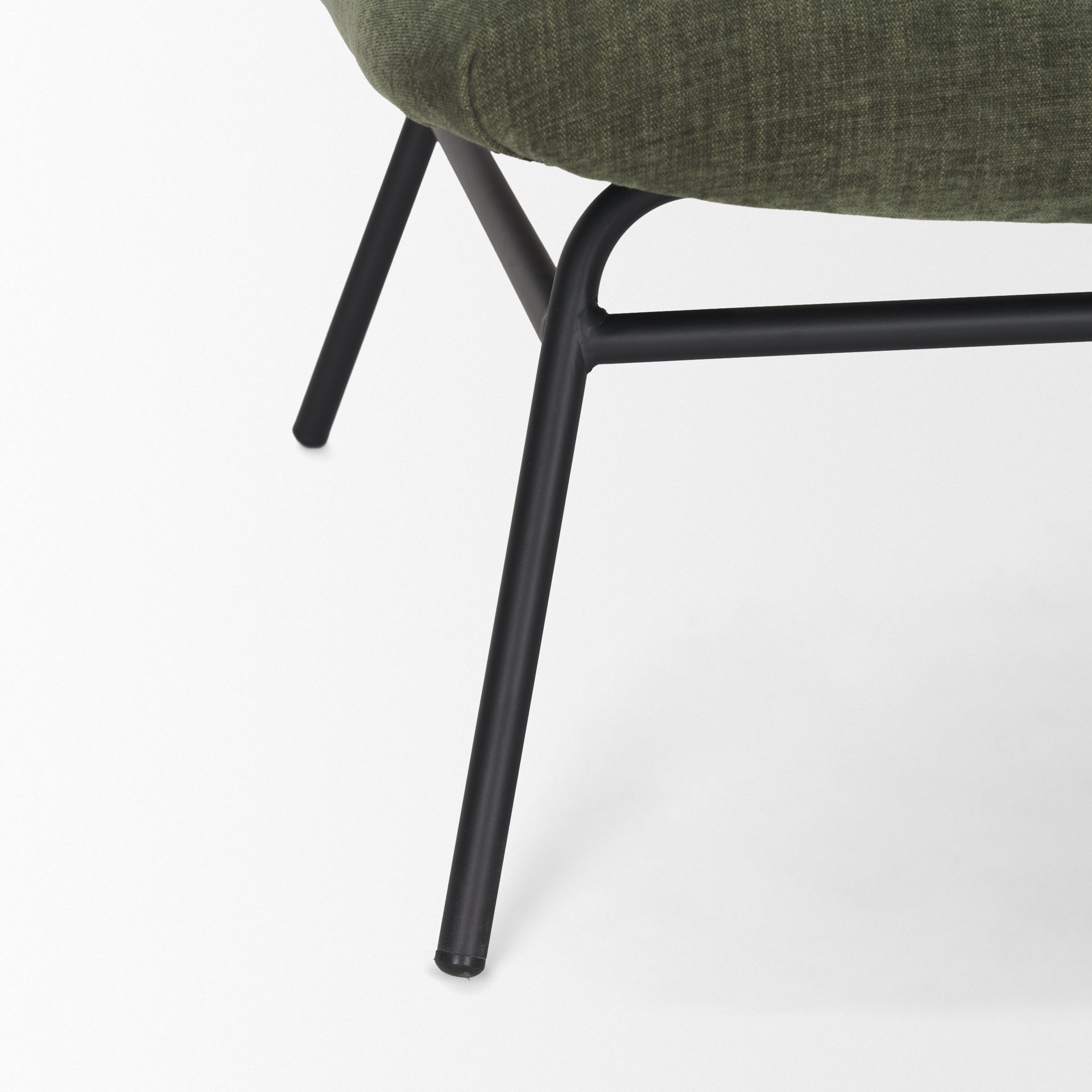 Nora Forest Green Fabric w/ Matte Black Metal Legs Accent Chair