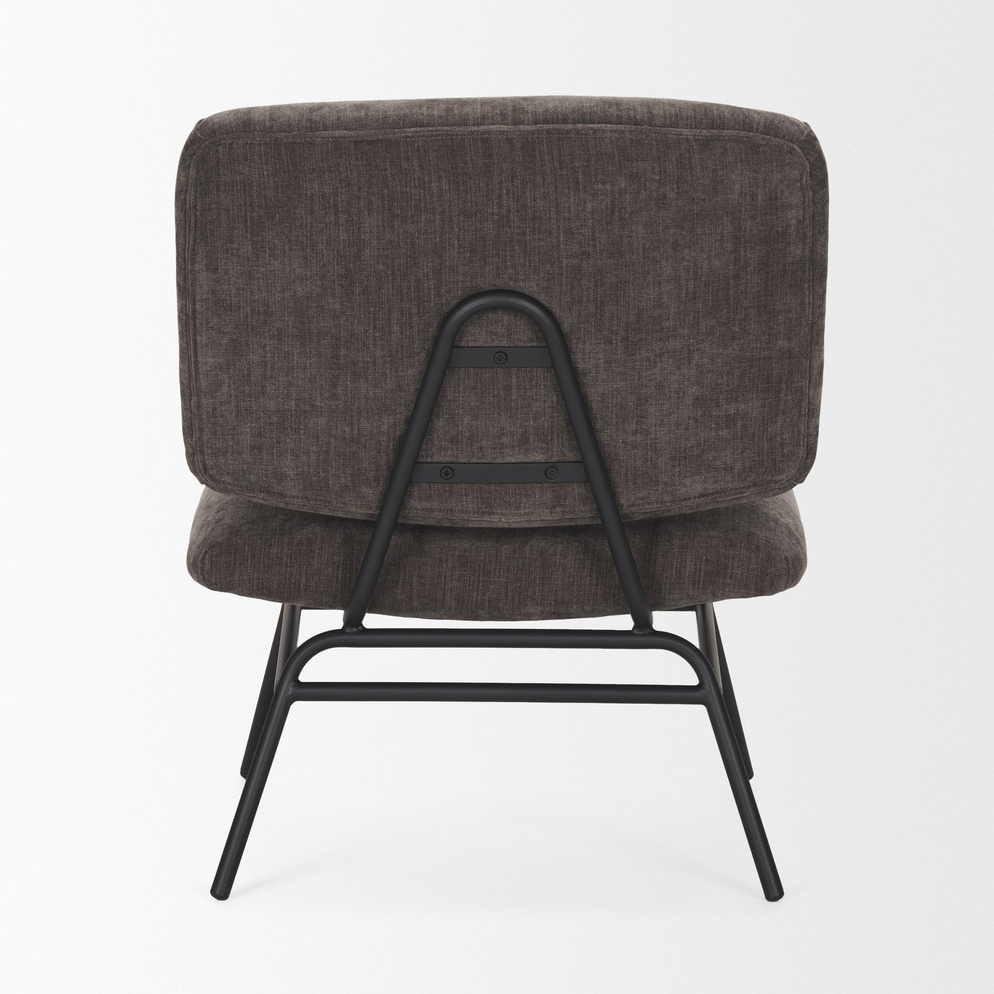 Nora Charcoal Fabric w/ Matte Black Metal Legs Accent Chair
