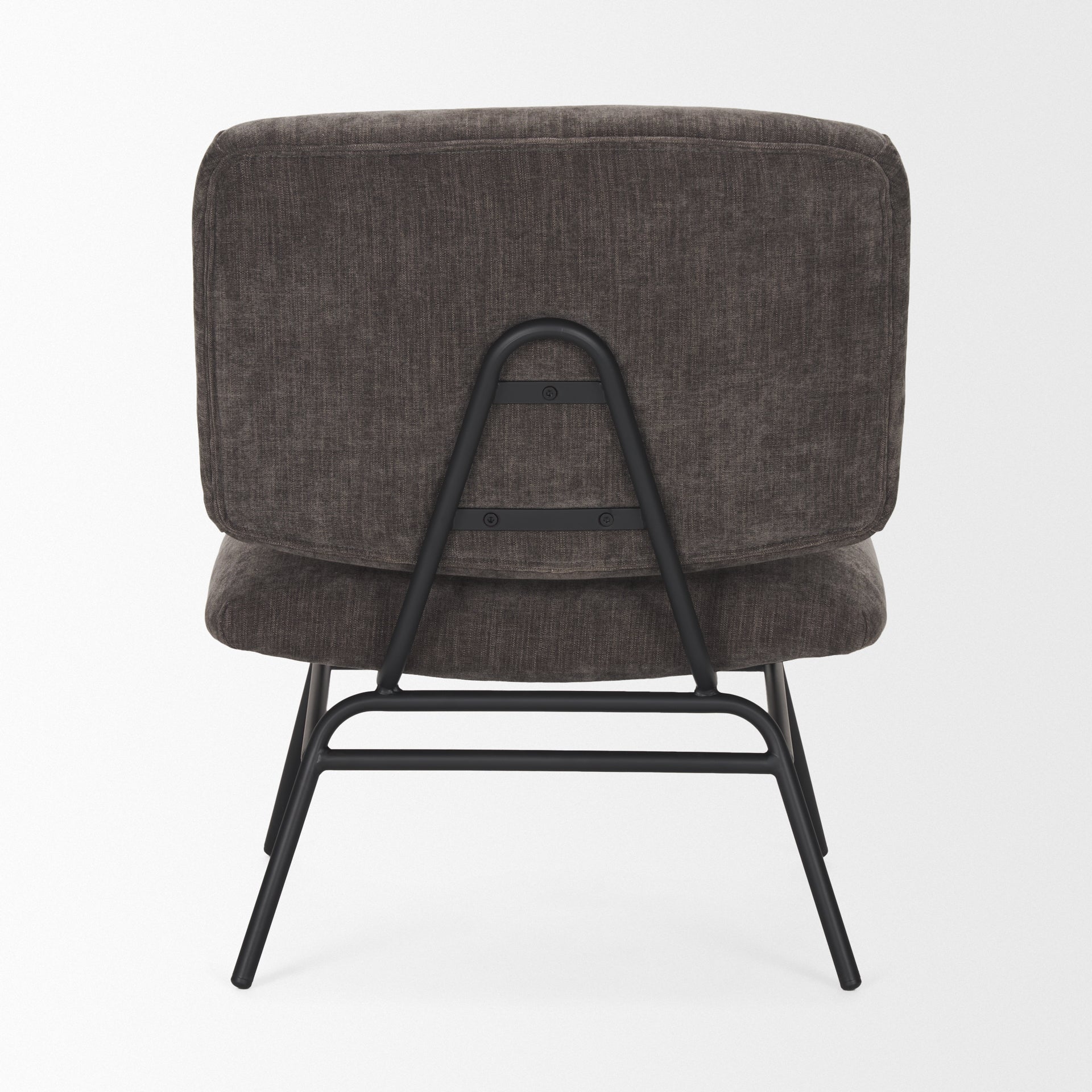 Nora Charcoal Fabric w/ Matte Black Metal Legs Accent Chair