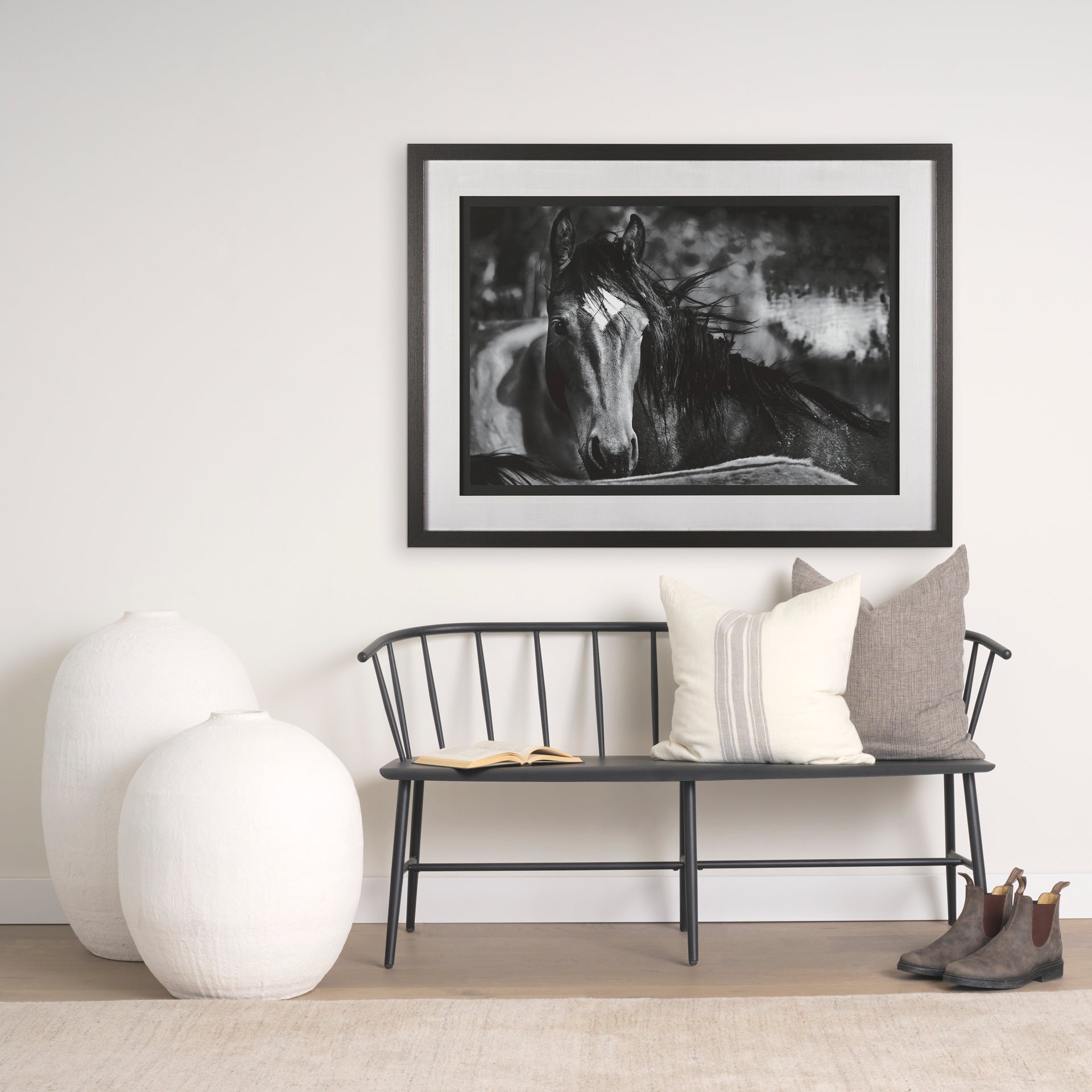 Patrice 22x22 Cream With Gray Stripes Pillow Cover