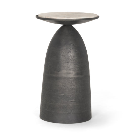 Russo Accent Table Gunmetal | Marble - accent-tables