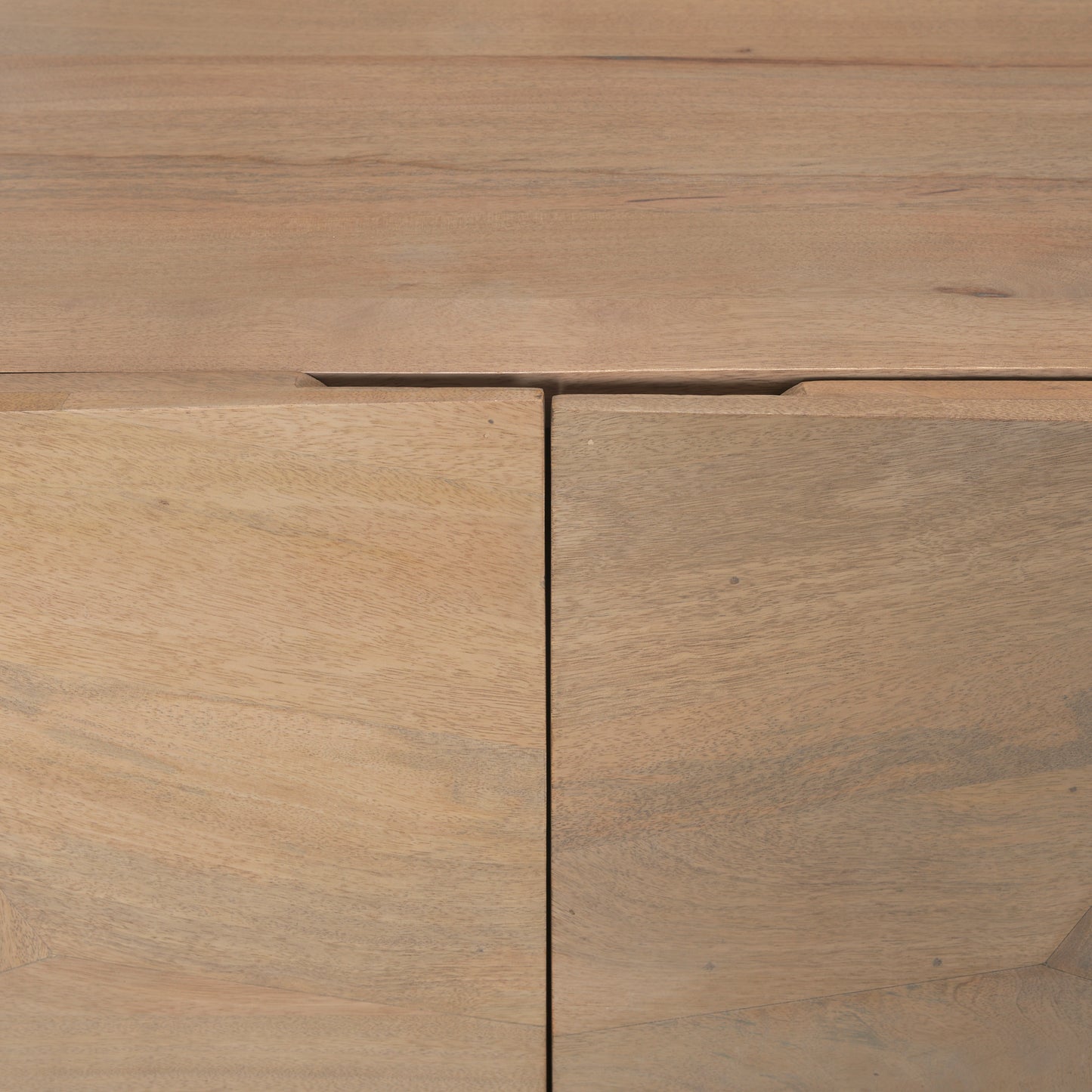 Darwin Light Brown Wooden 4 Door w/ 2 Shelves Sideboard