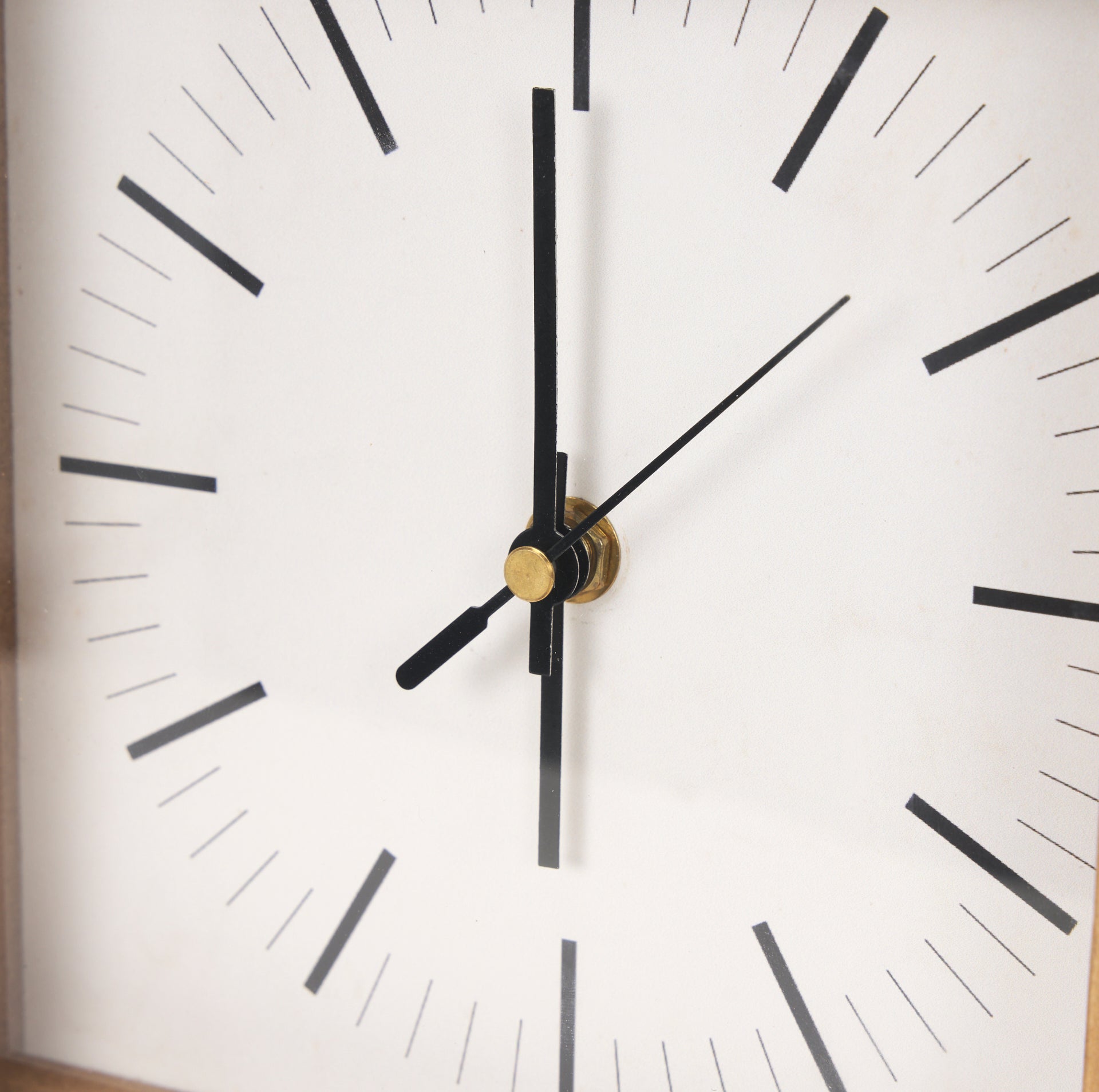 Renaya Light Brown Wood w/ Matte Black Metal Base Table Clock