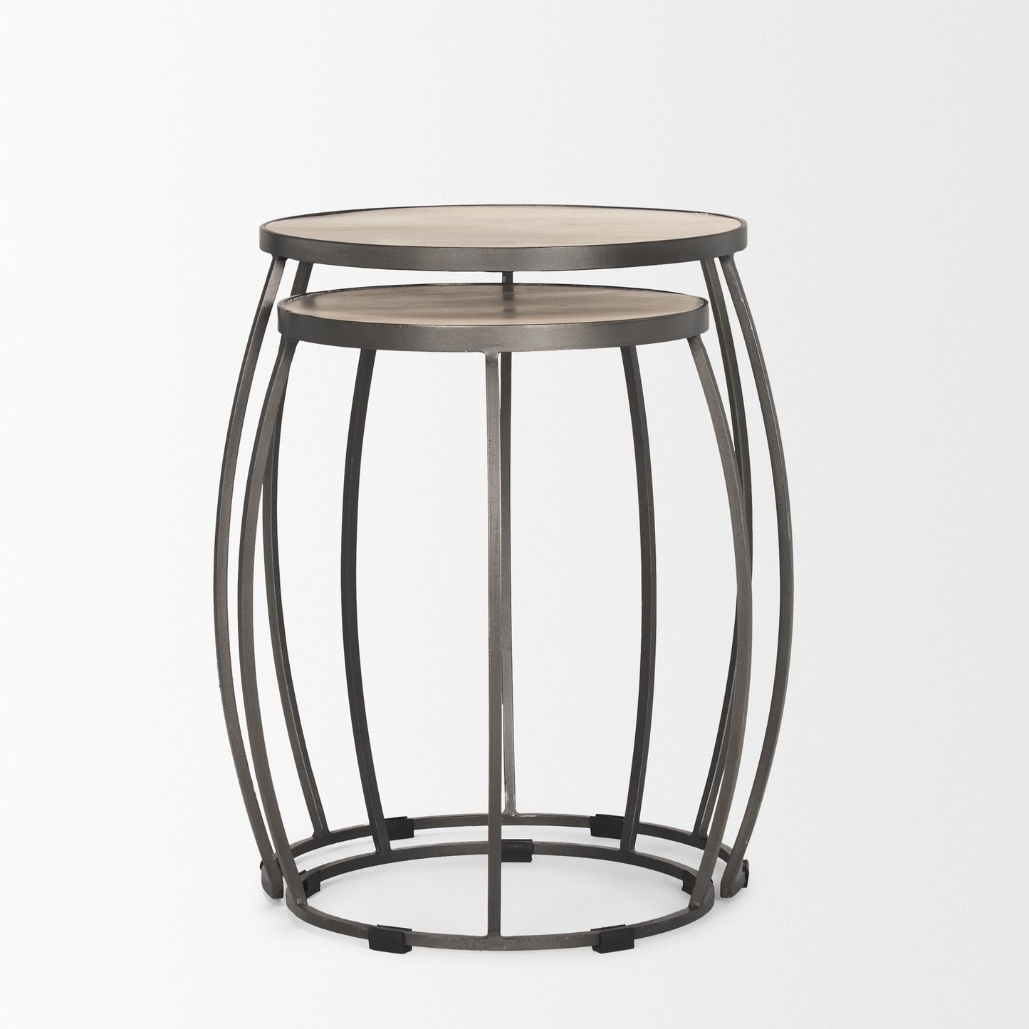 Clapp Accent Table White Wash | Silver Metal - accent-tables