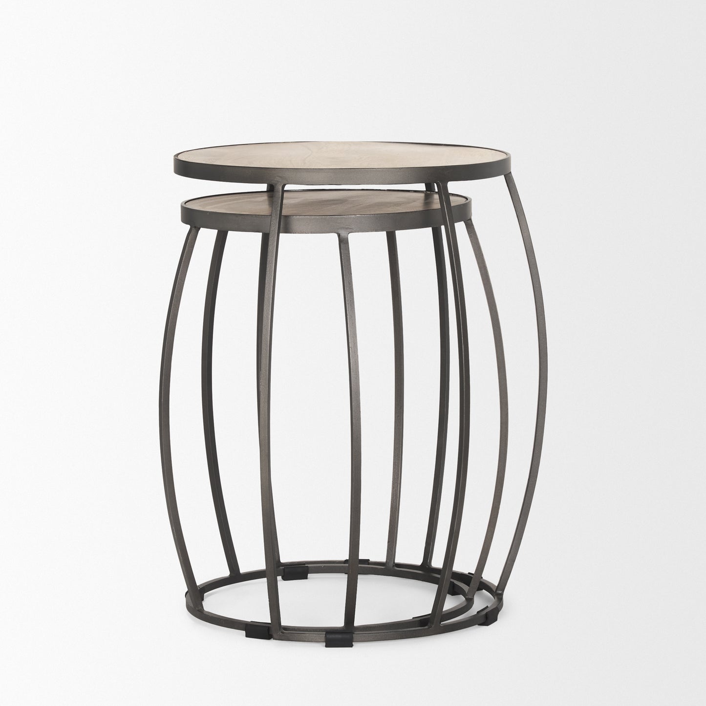 Clapp Accent Table White Wash | Silver Metal - accent-tables