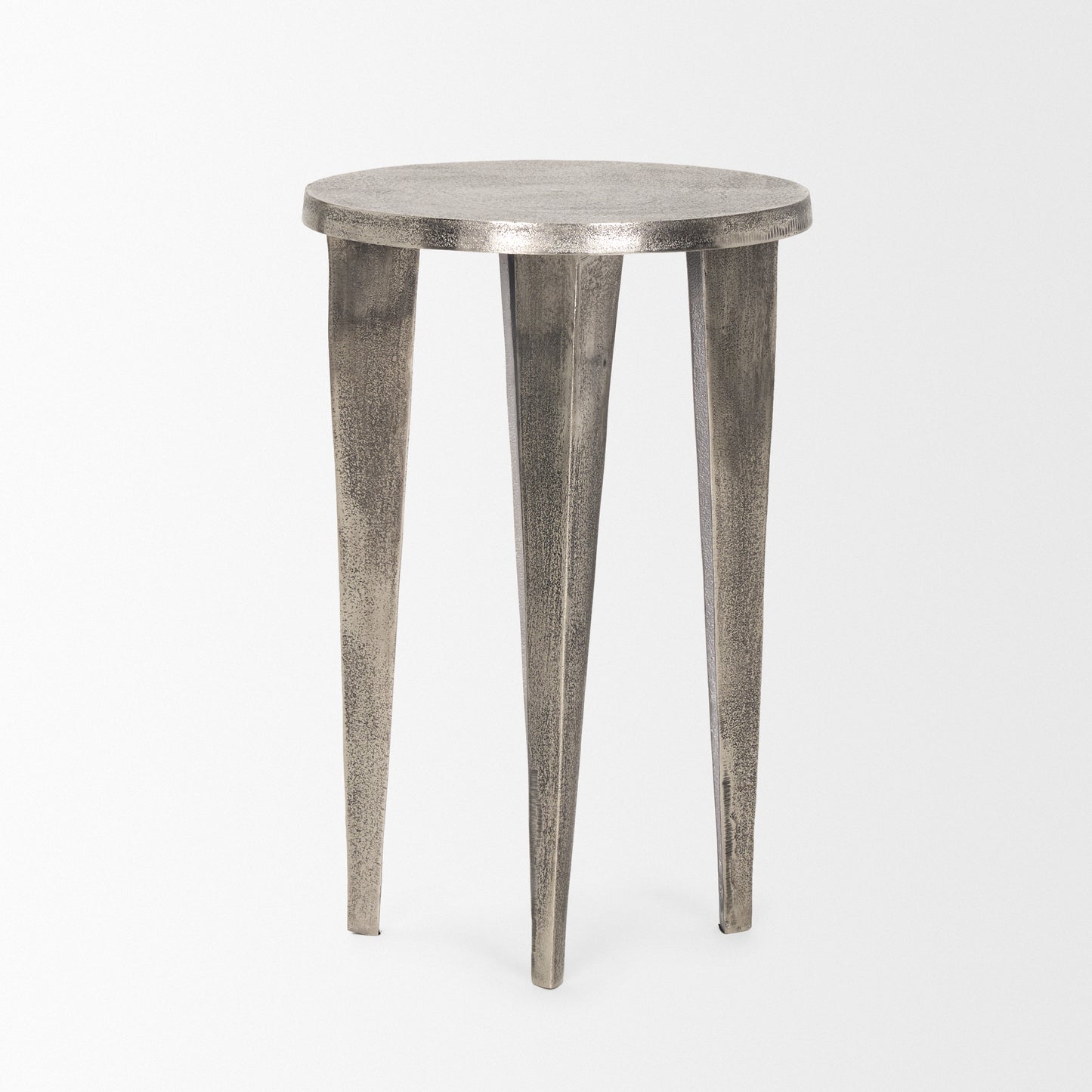 Maggie Accent Table Nickel | Metal - accent-tables