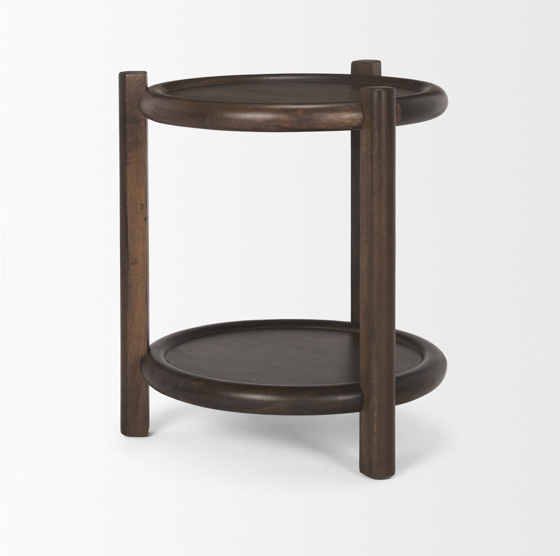 Romi Accent Table Dark Brown | Wood - accent-tables