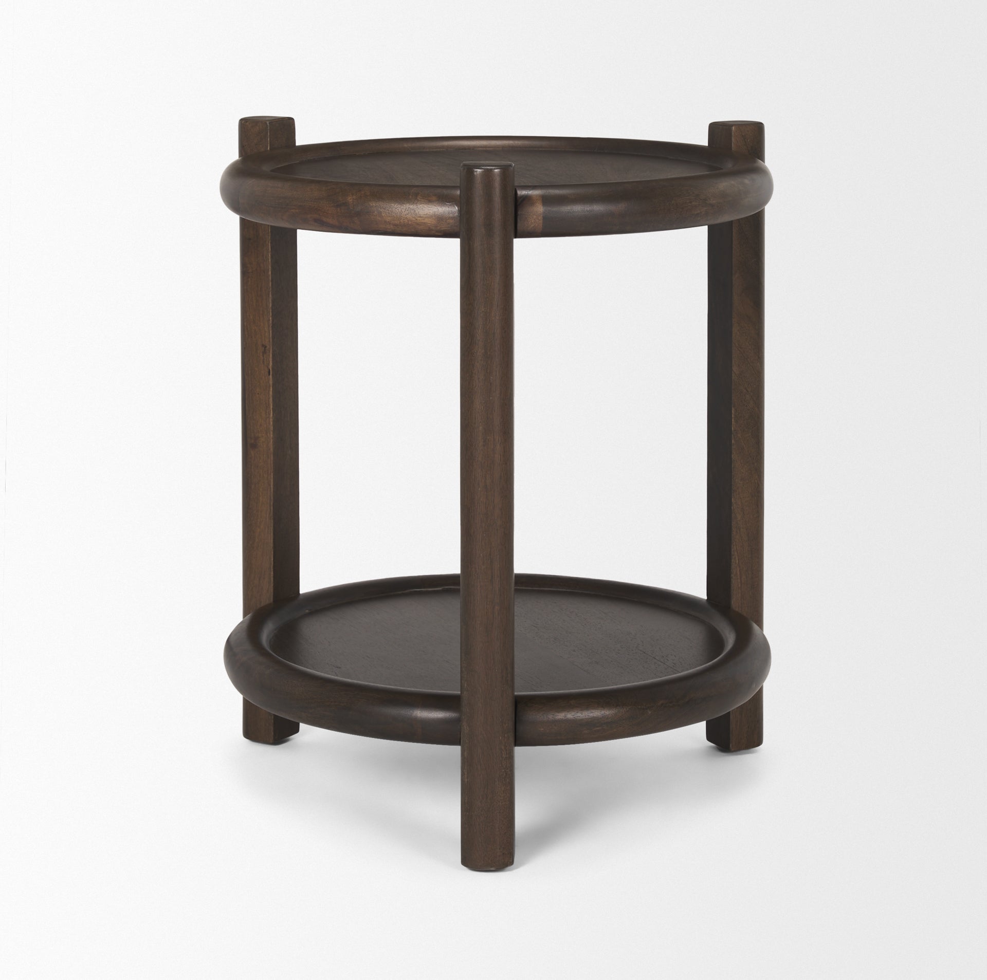 Romi Accent Table Dark Brown | Wood - accent-tables