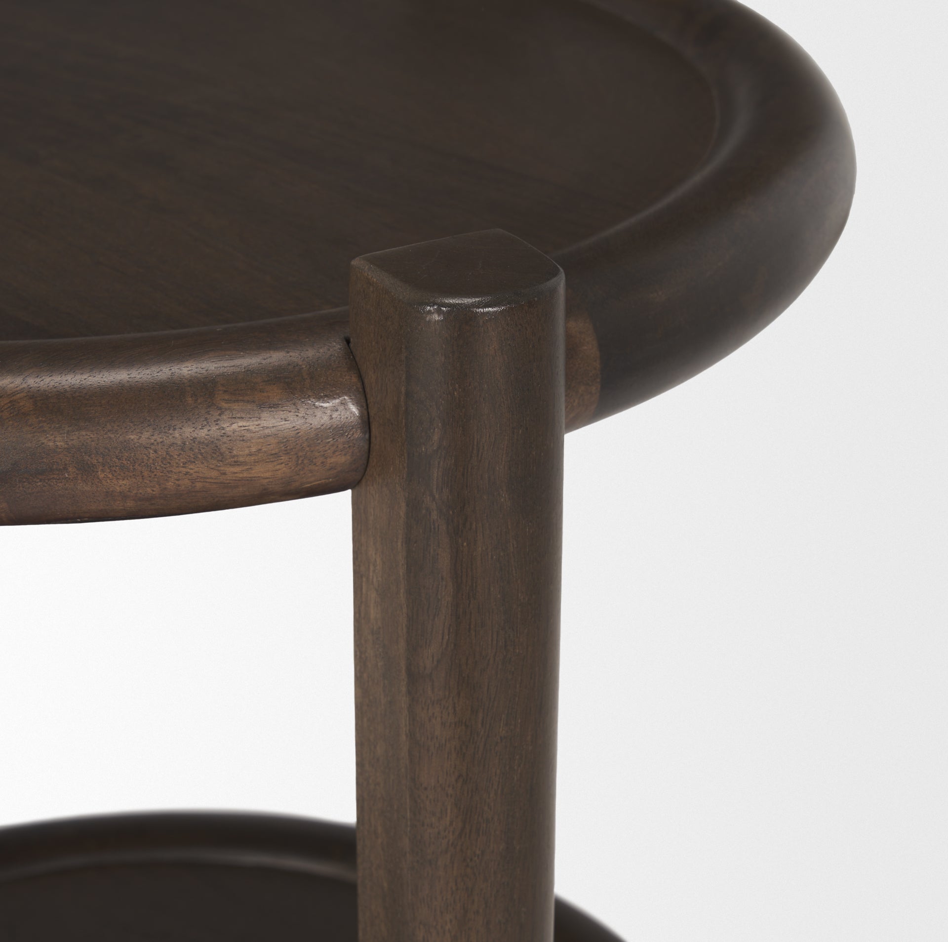 Romi Accent Table Dark Brown | Wood - accent-tables