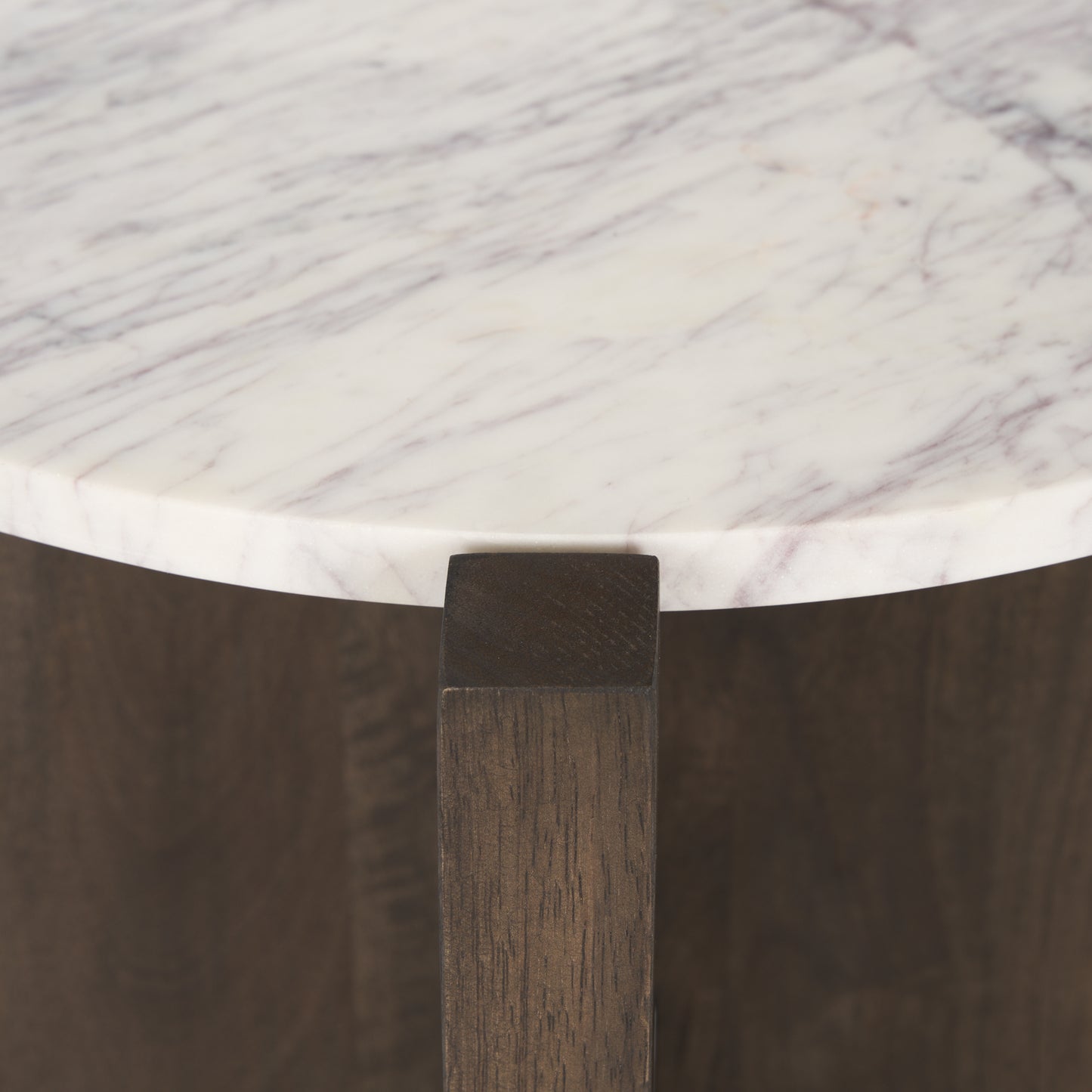 Bianca Accent Table Dark Brown Wood | Marble - accent-tables