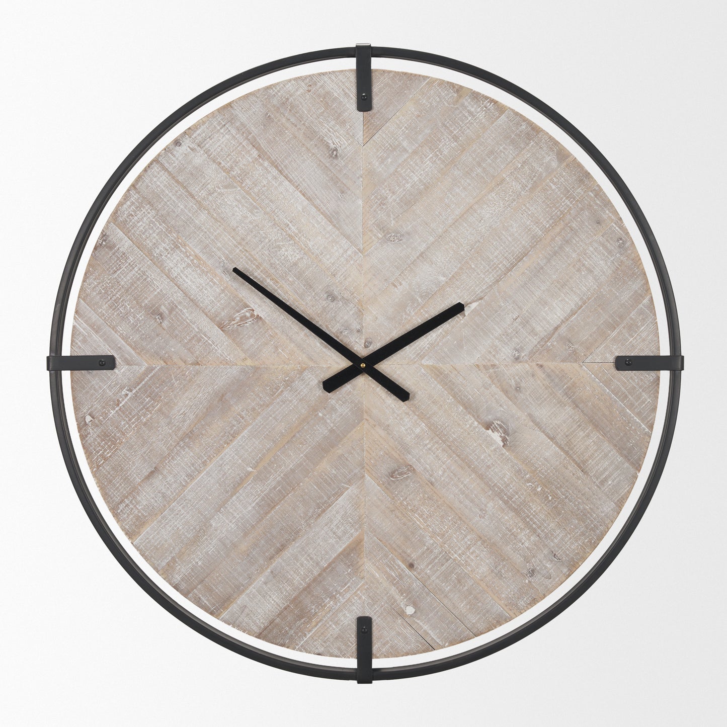 Rani Clock Black Metal | Wood - wall-clocks