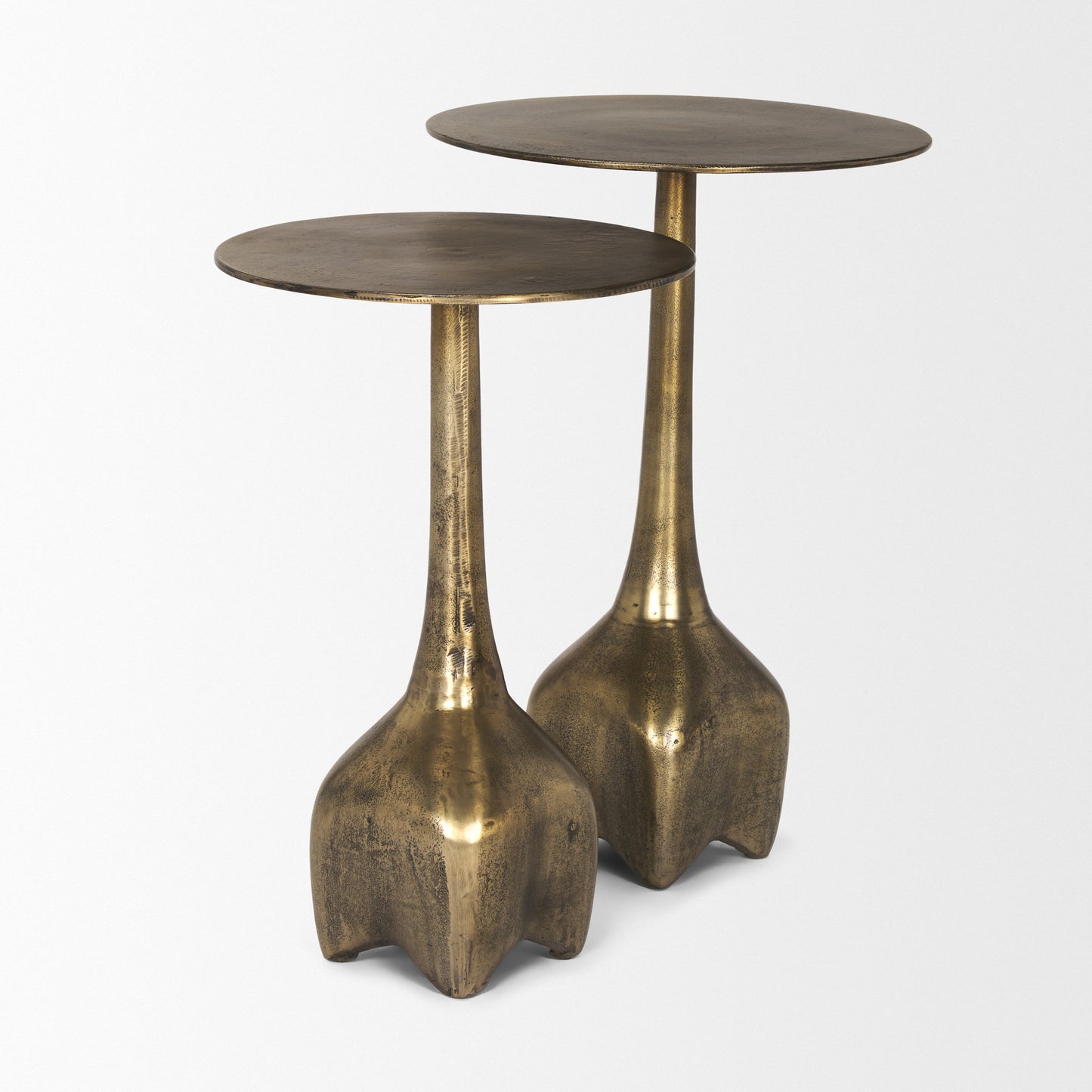 Risha Accent Table Gold Metal | Large - accent-tables