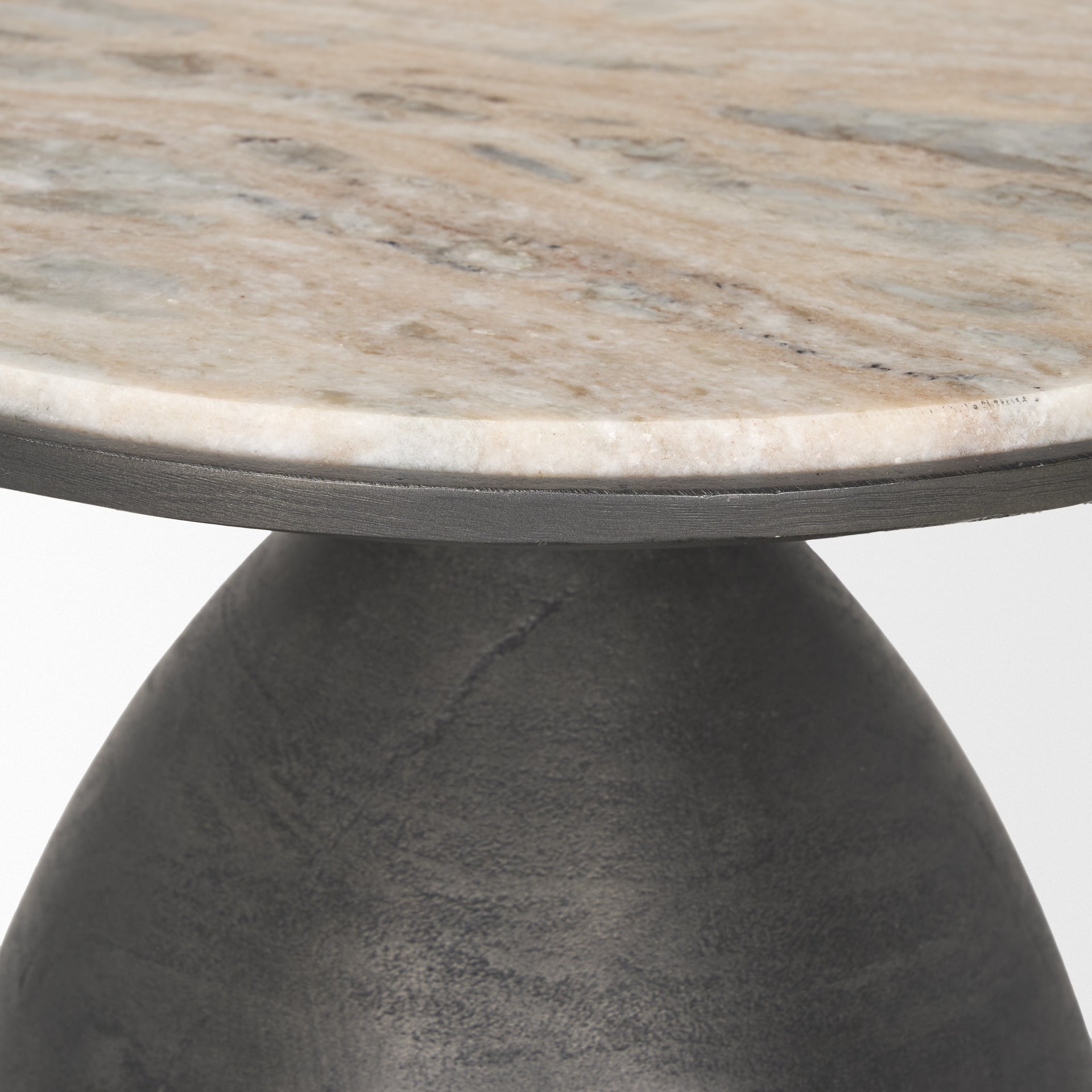 Russo Accent Table Gunmetal | Marble - accent-tables