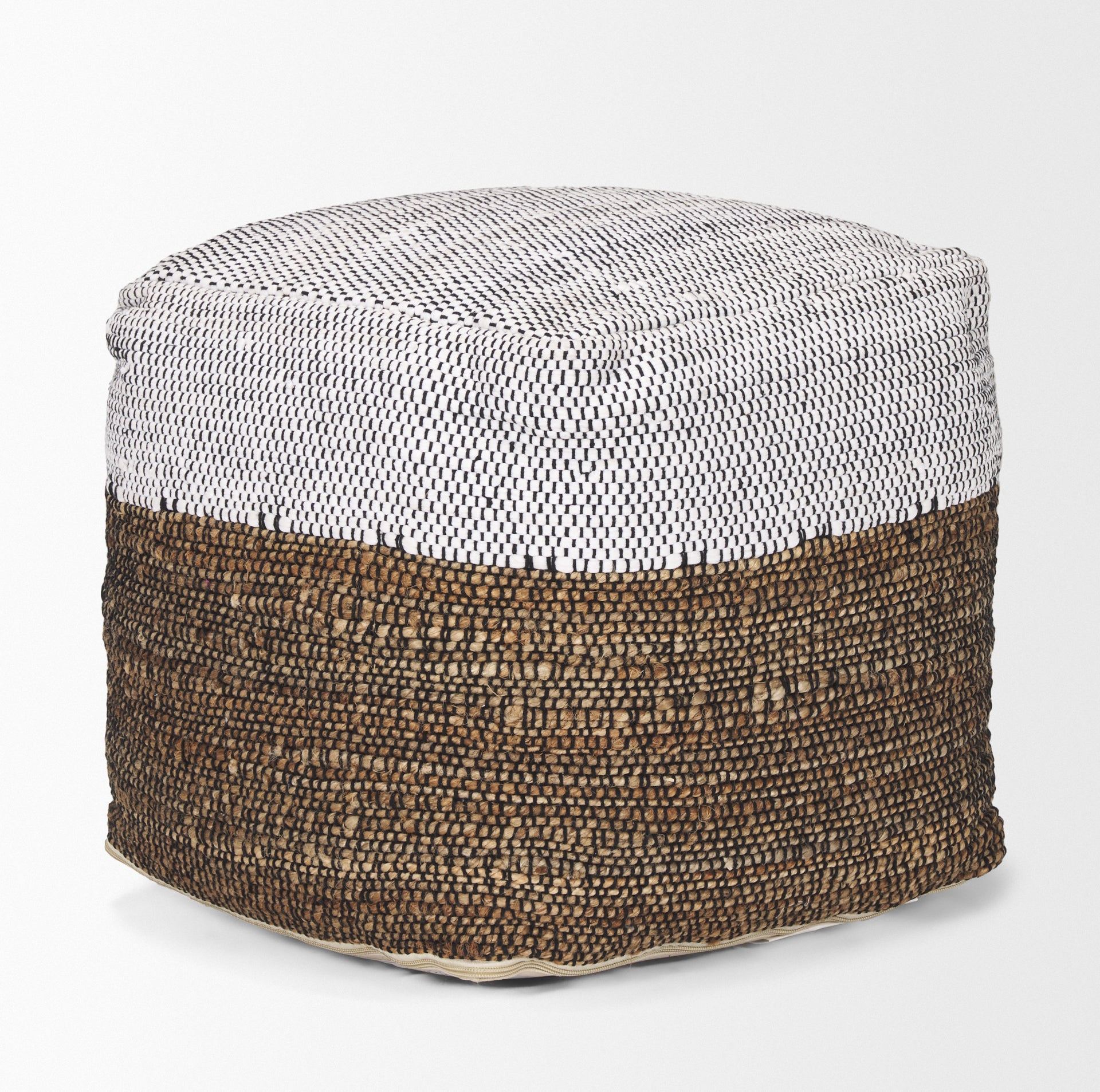 Samiya Jute w/ White Cotton Pouf