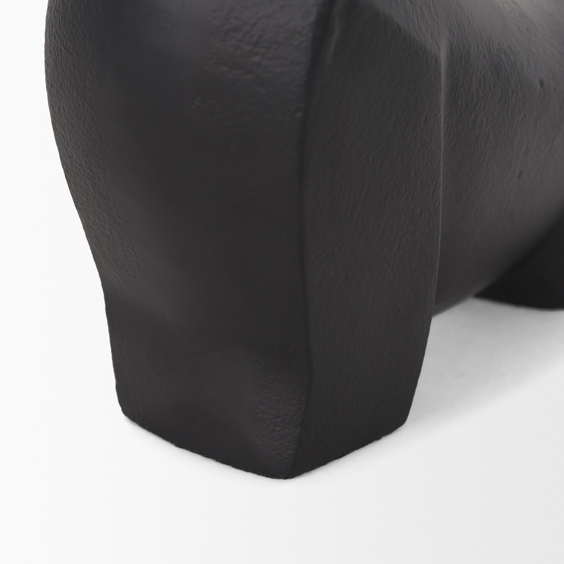 Radu Small Matte Black Metal Bull Decorative Object