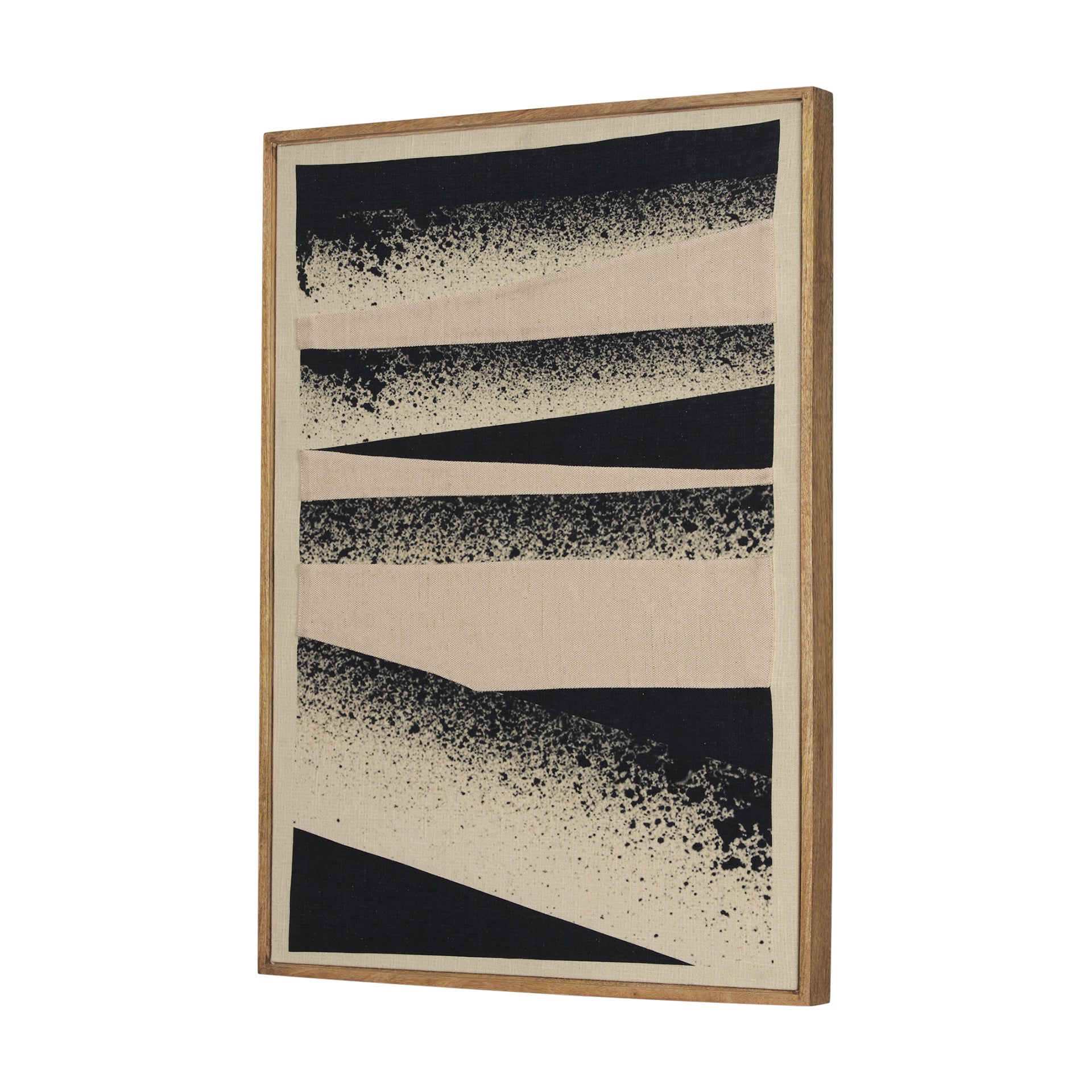 Revelin Small Fabric Collage Framed Linen Wall Art