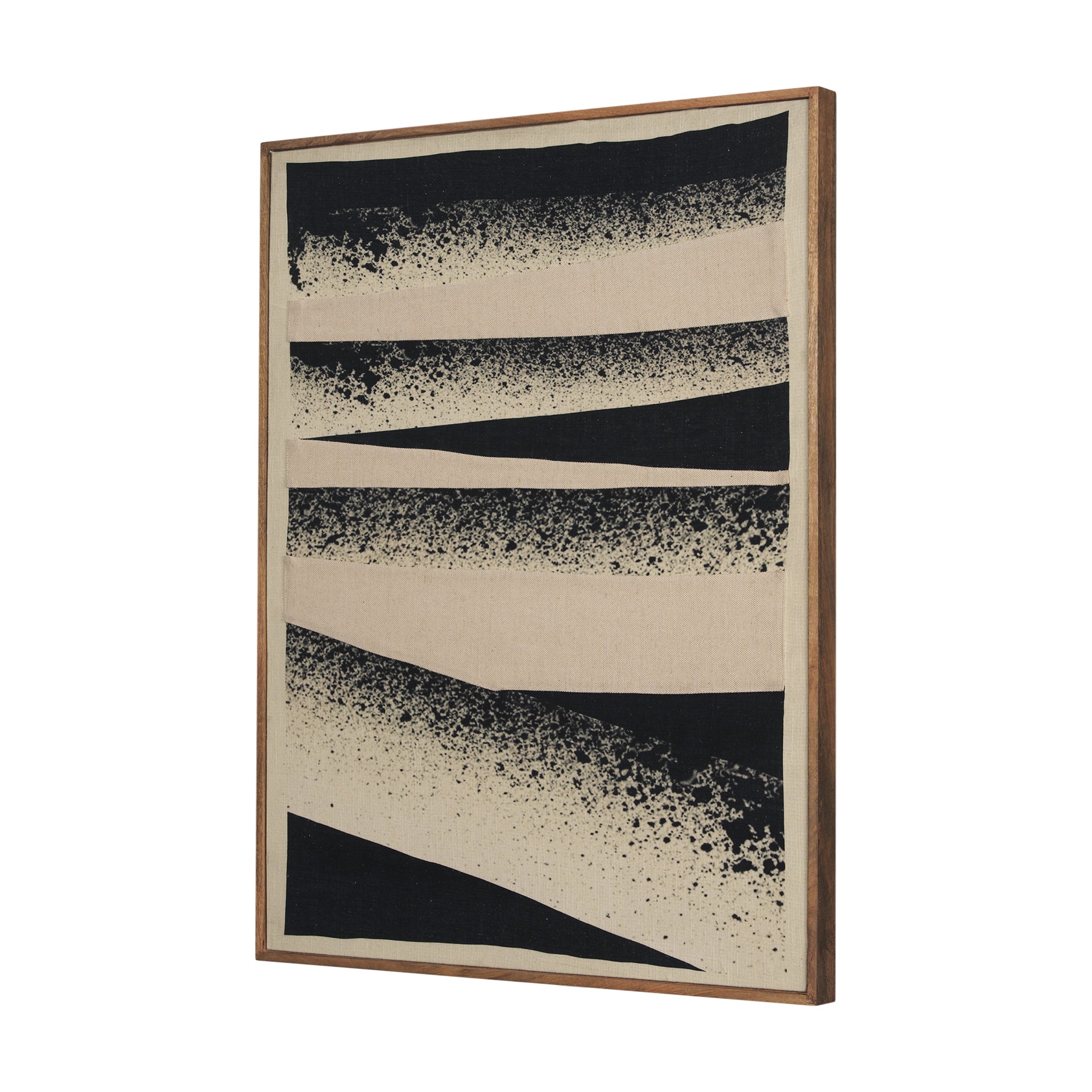 Revelin Large Fabric Collage Framed Linen Framed Wall Art