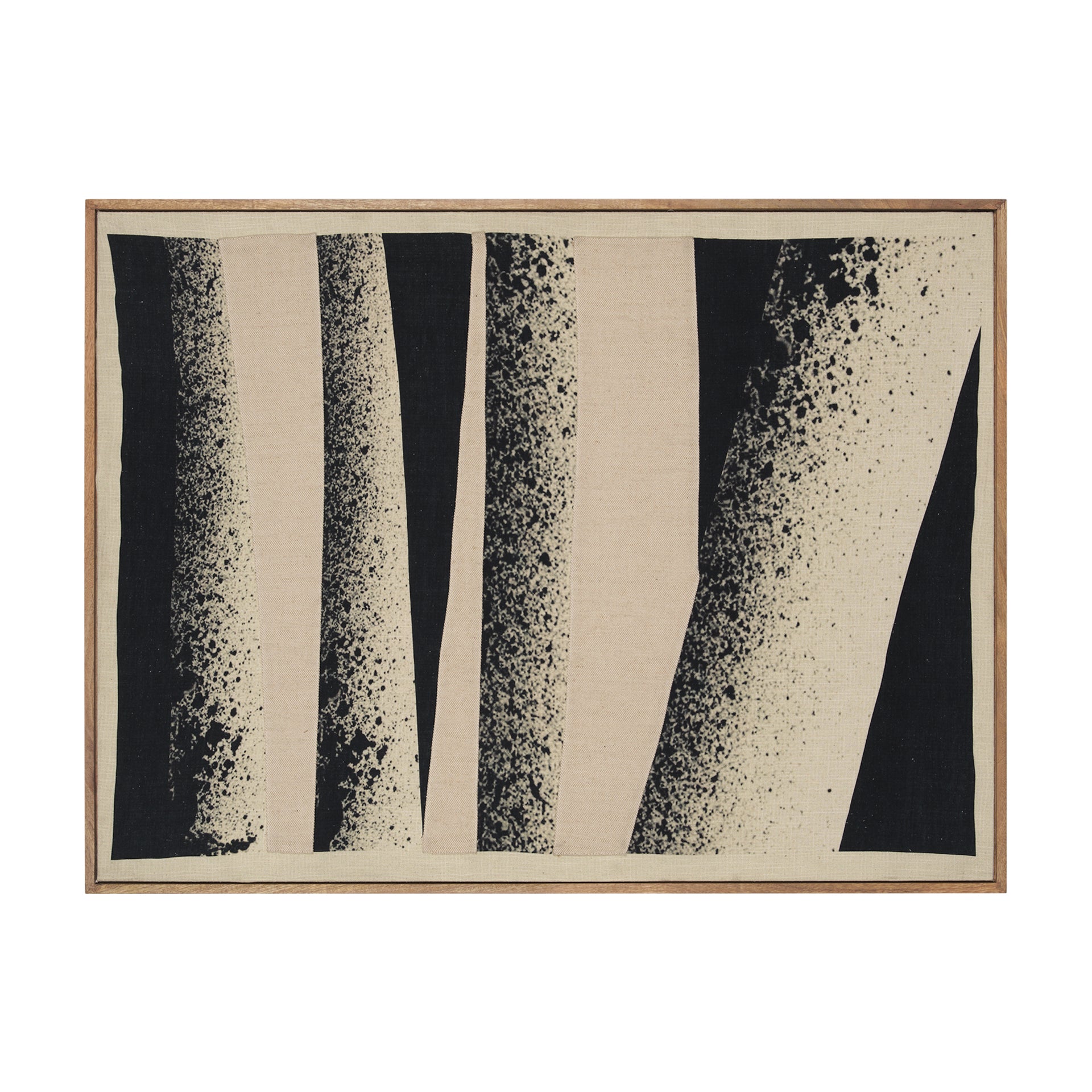 Revelin Large Fabric Collage Framed Linen Framed Wall Art