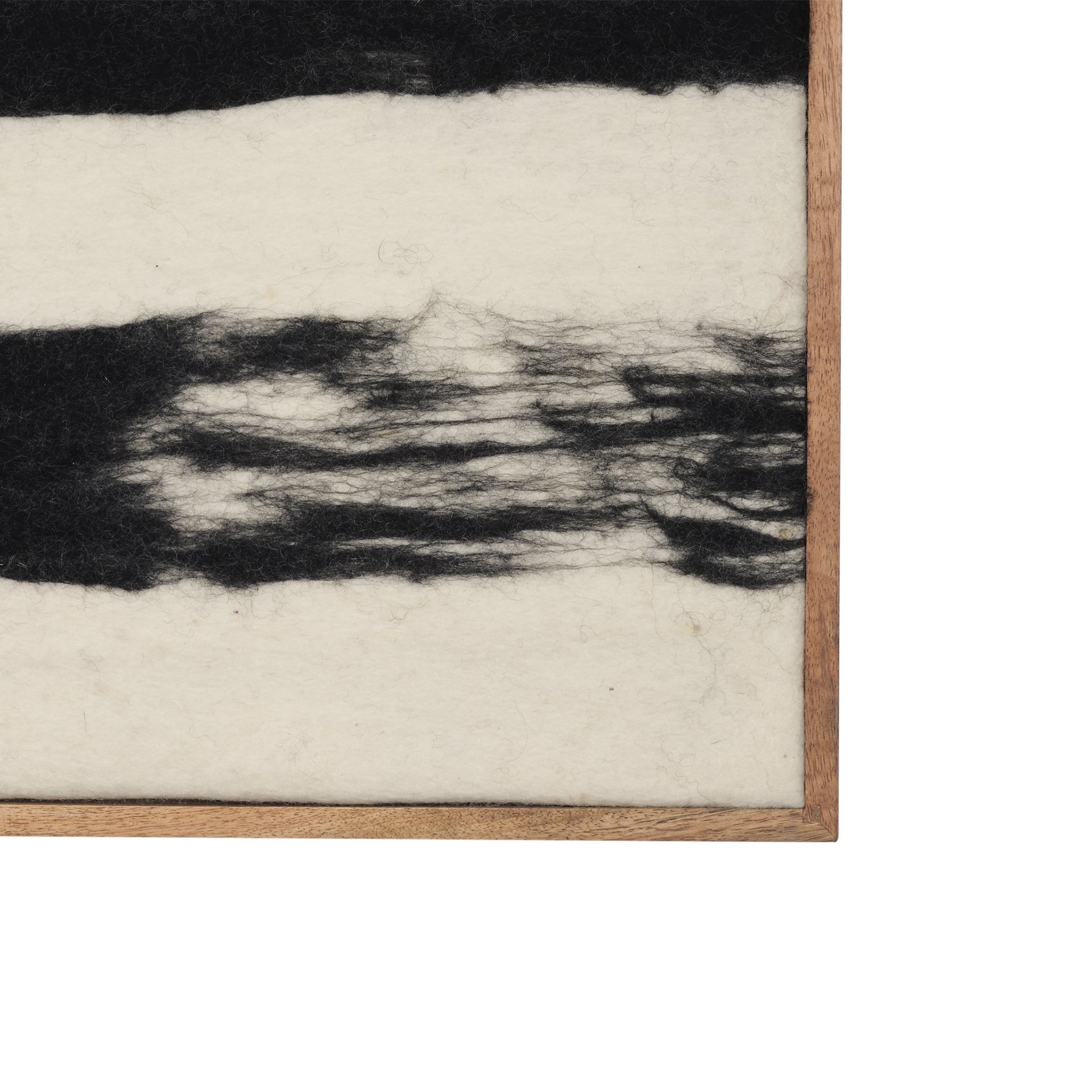 Rollins Small Cream w/ Black Stripes Wool Framed Art