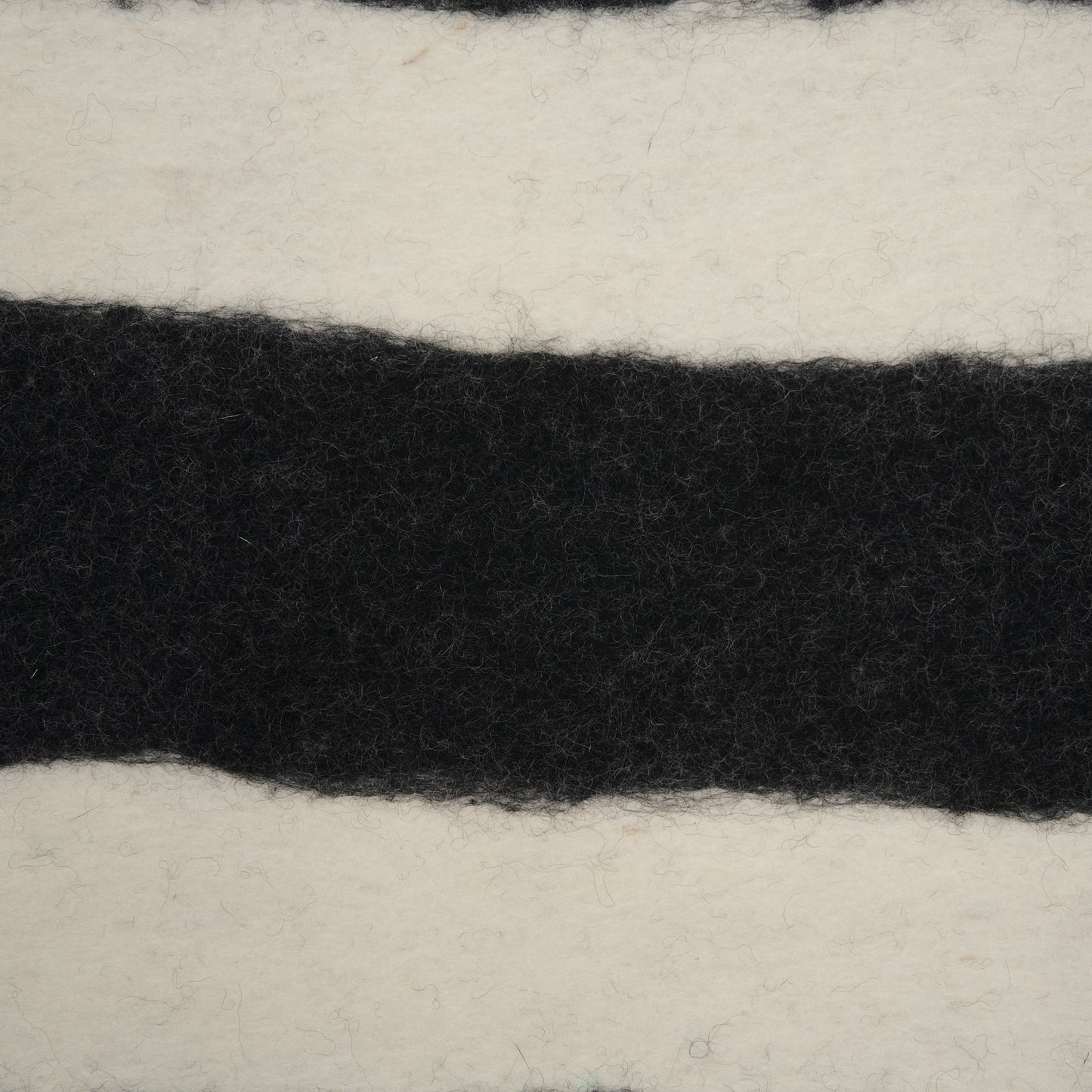 Rollins Large Cream w/ Black Stripes Wool Framed Art