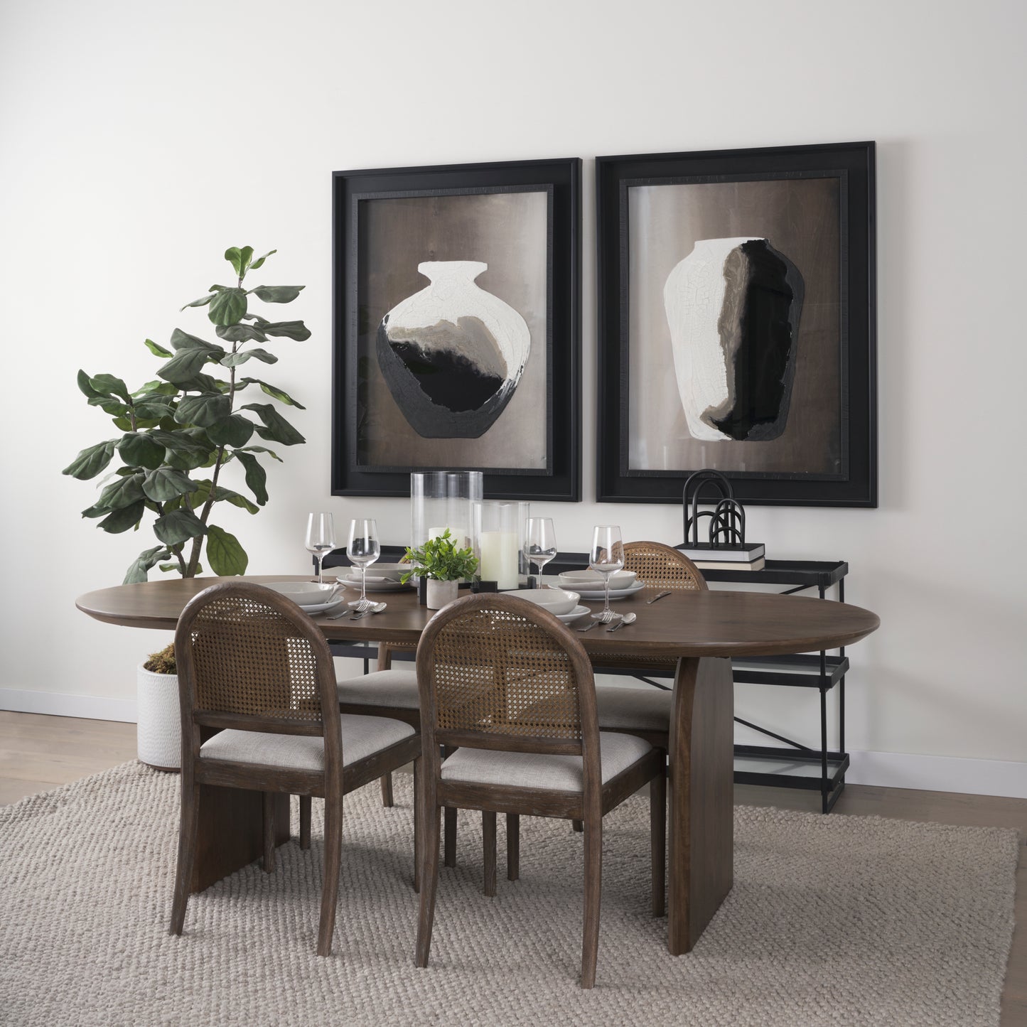 Isla Dining Table Oval | Dark Brown - dining-table