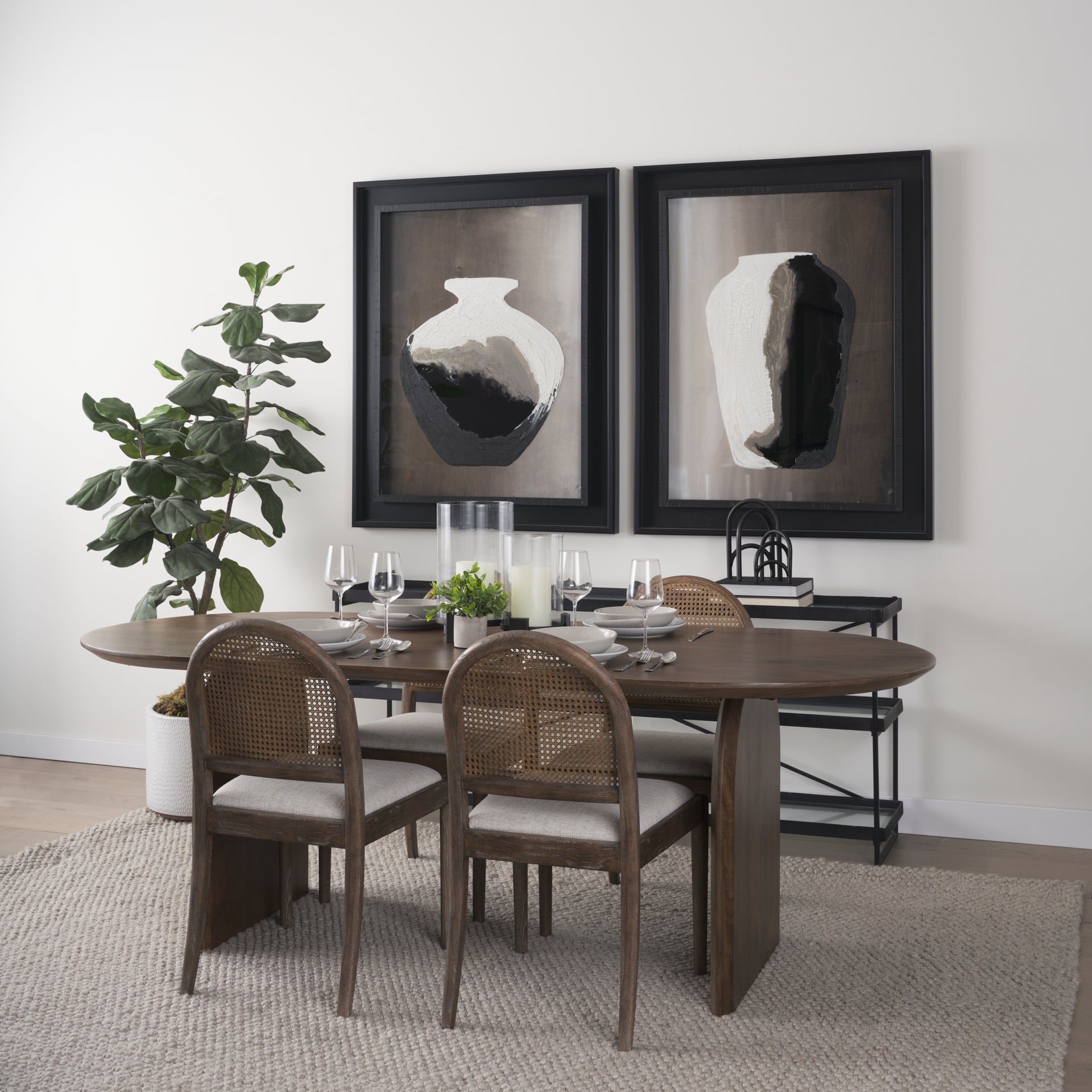 Isla Dining Table Oval | Dark Brown - dining-table