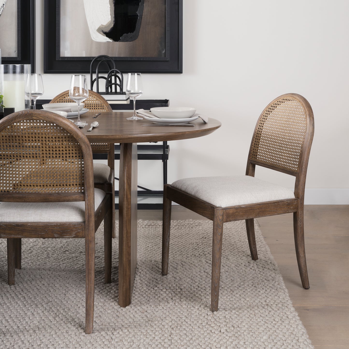 Elle Dining Chair Brown Wood | Cane - dining-chairs