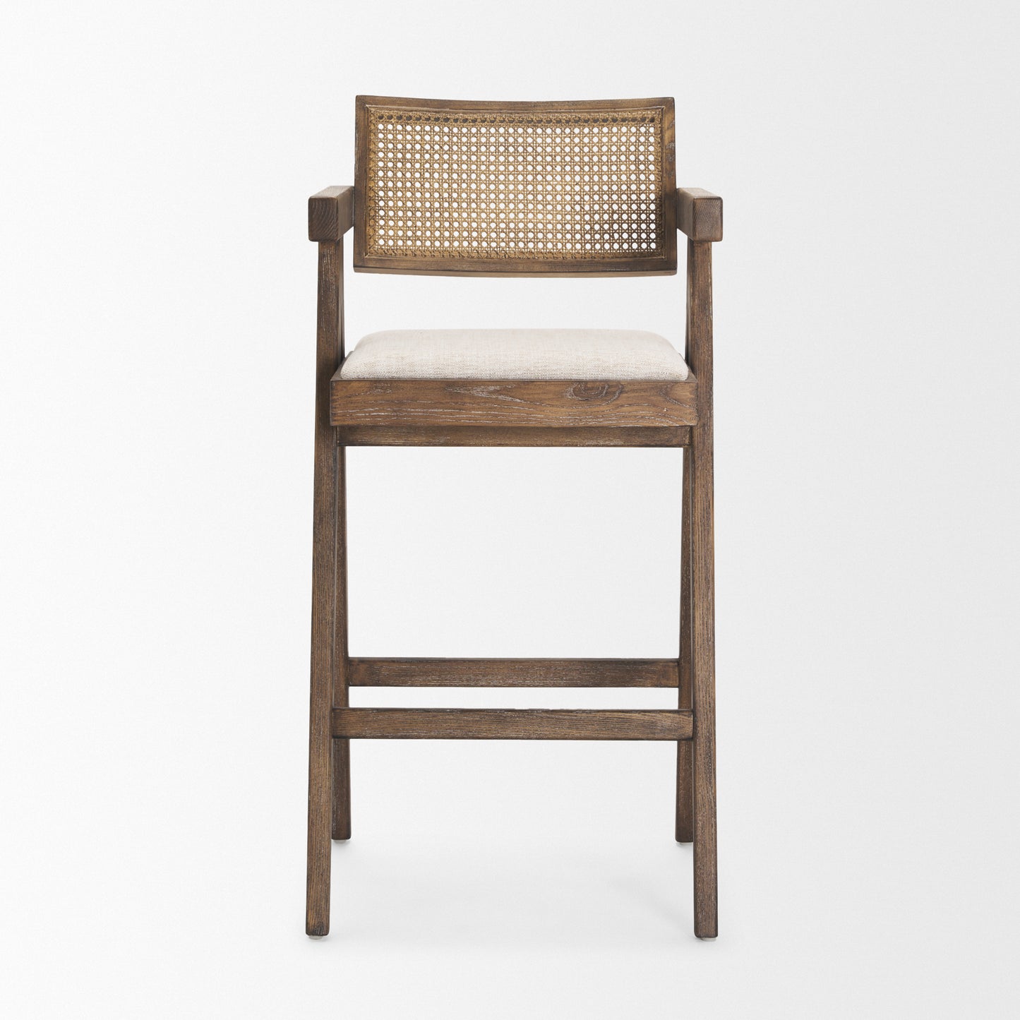 Indie Upholstered Seat Bar Counter Stool Medium Brown | Bar - bar-stools